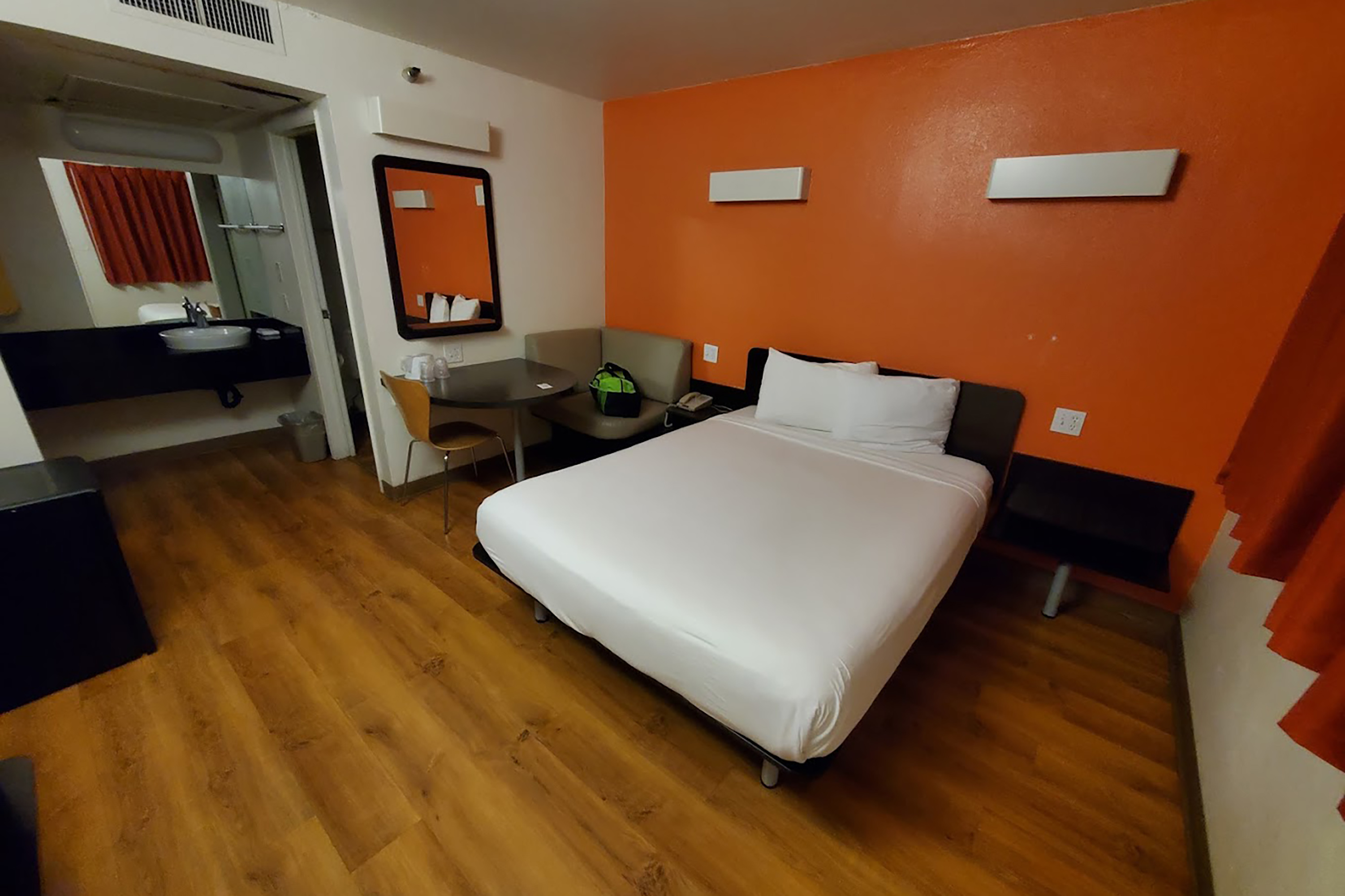 Guest room at the Super 8 by Wyndham Petaluma in Petaluma, California