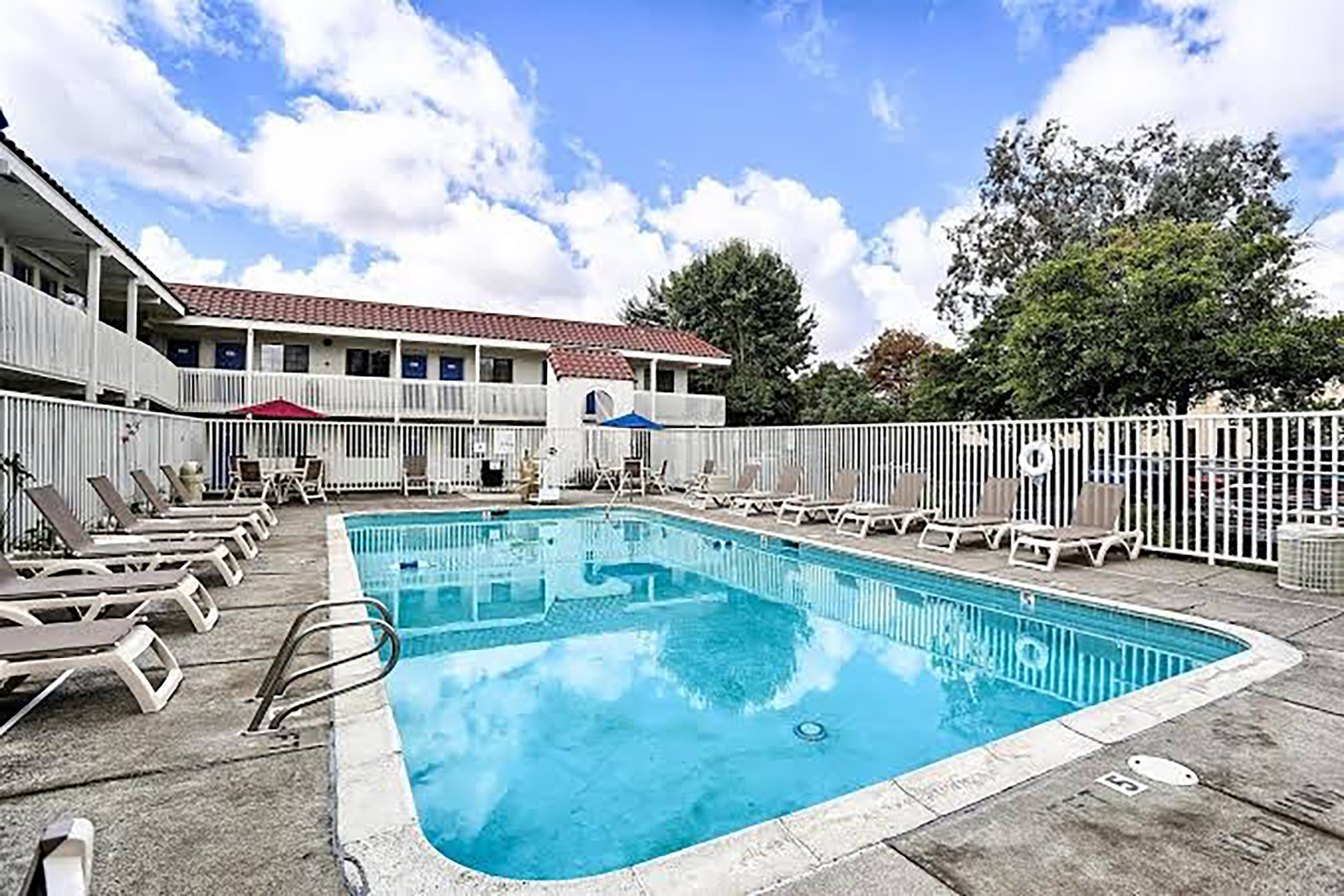 Pool at the Super 8 by Wyndham Petaluma in Petaluma, California