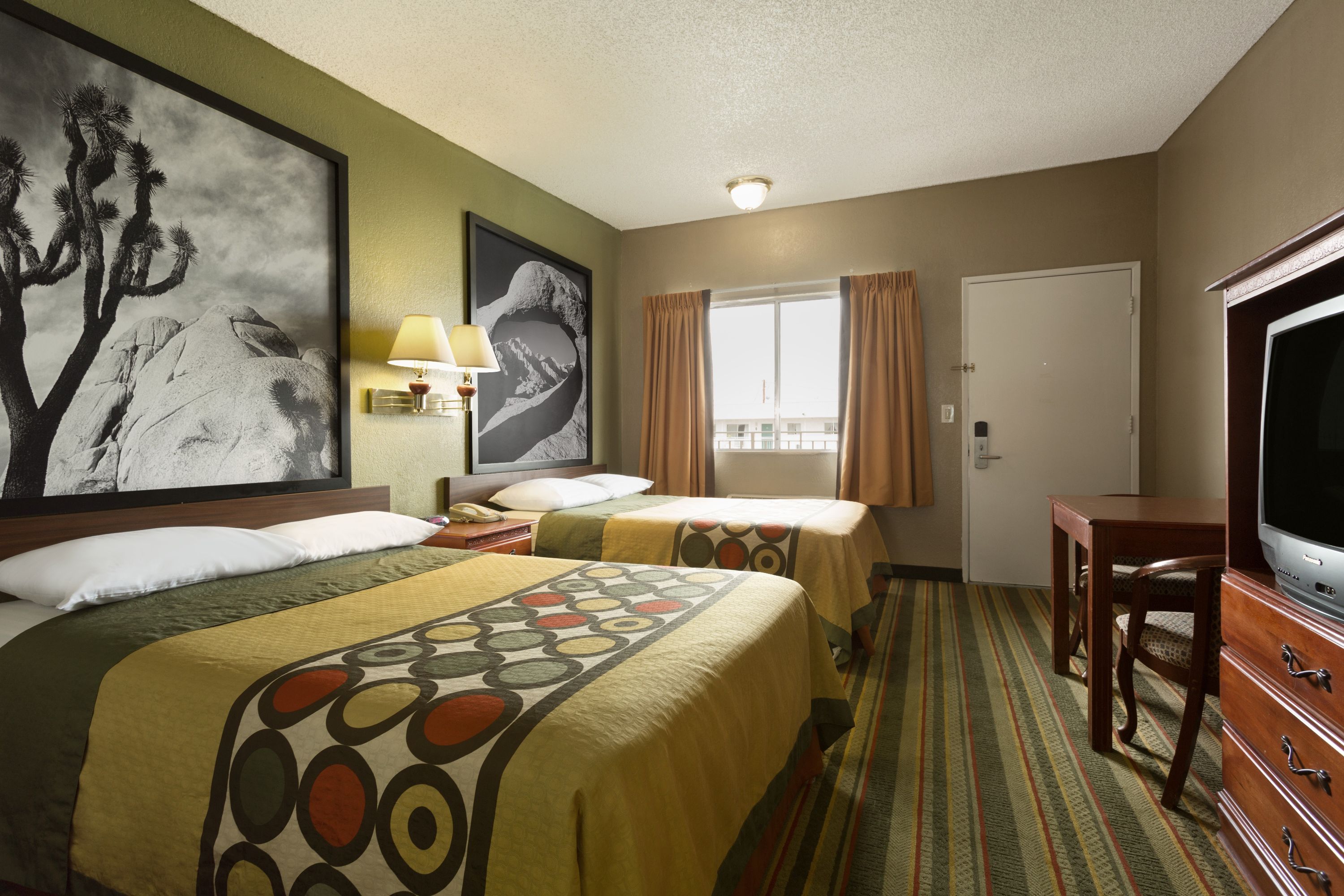 Guest room at the Super 8 by Wyndham Ridgecrest in Ridgecrest, California