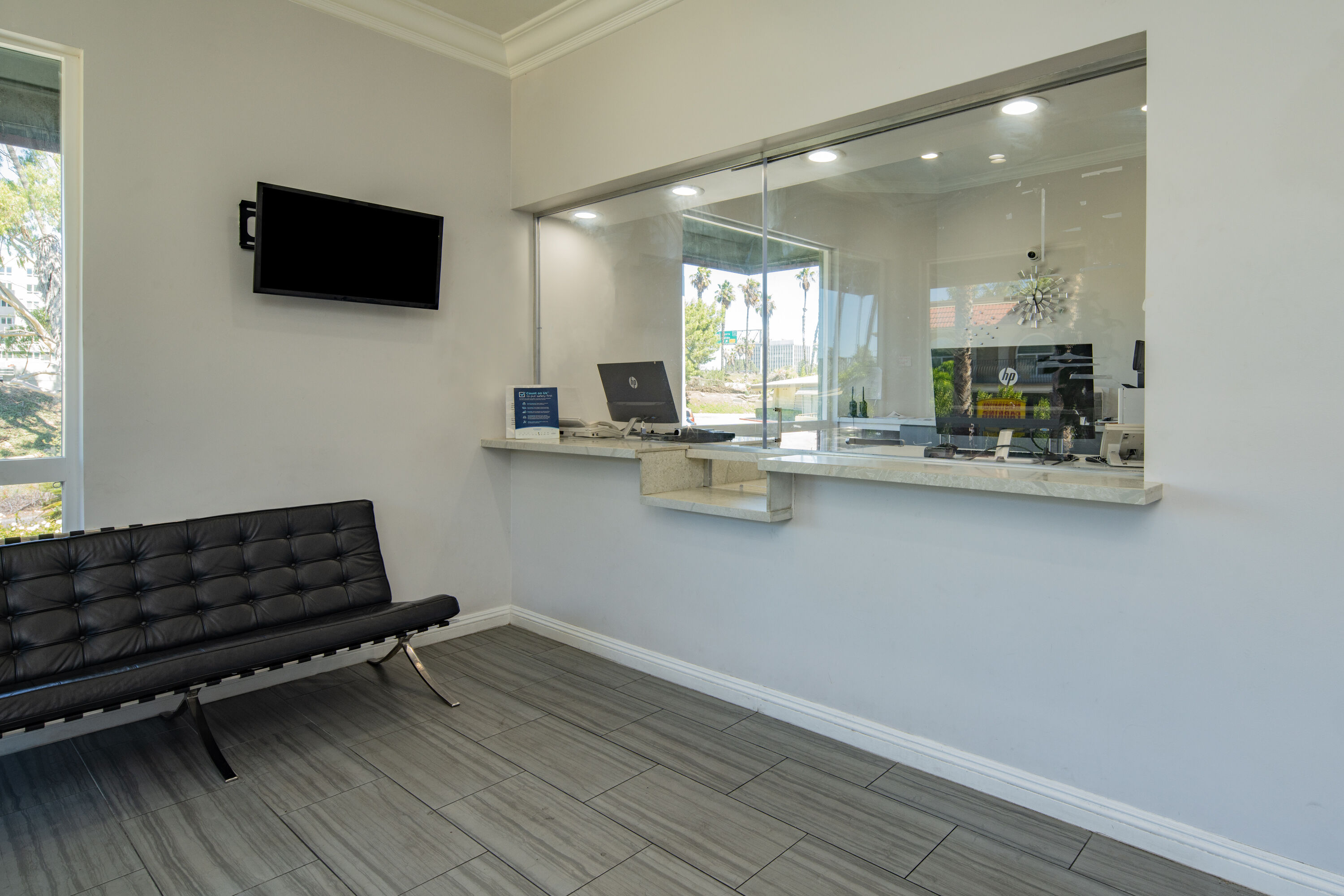 Super 8 by Wyndham San Diego Hotel Circle reception in San Diego, California