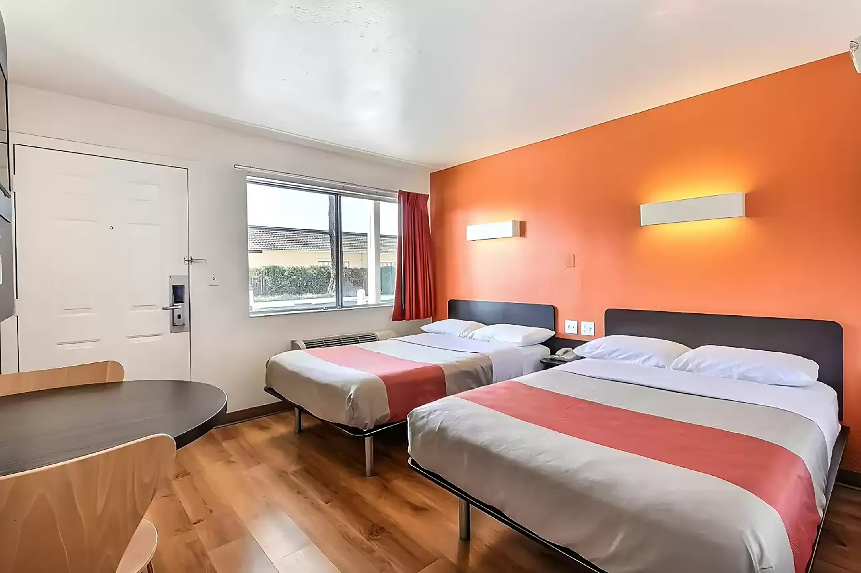 Guest room at the Super 8 by Wyndham San Jose in San Jose, California