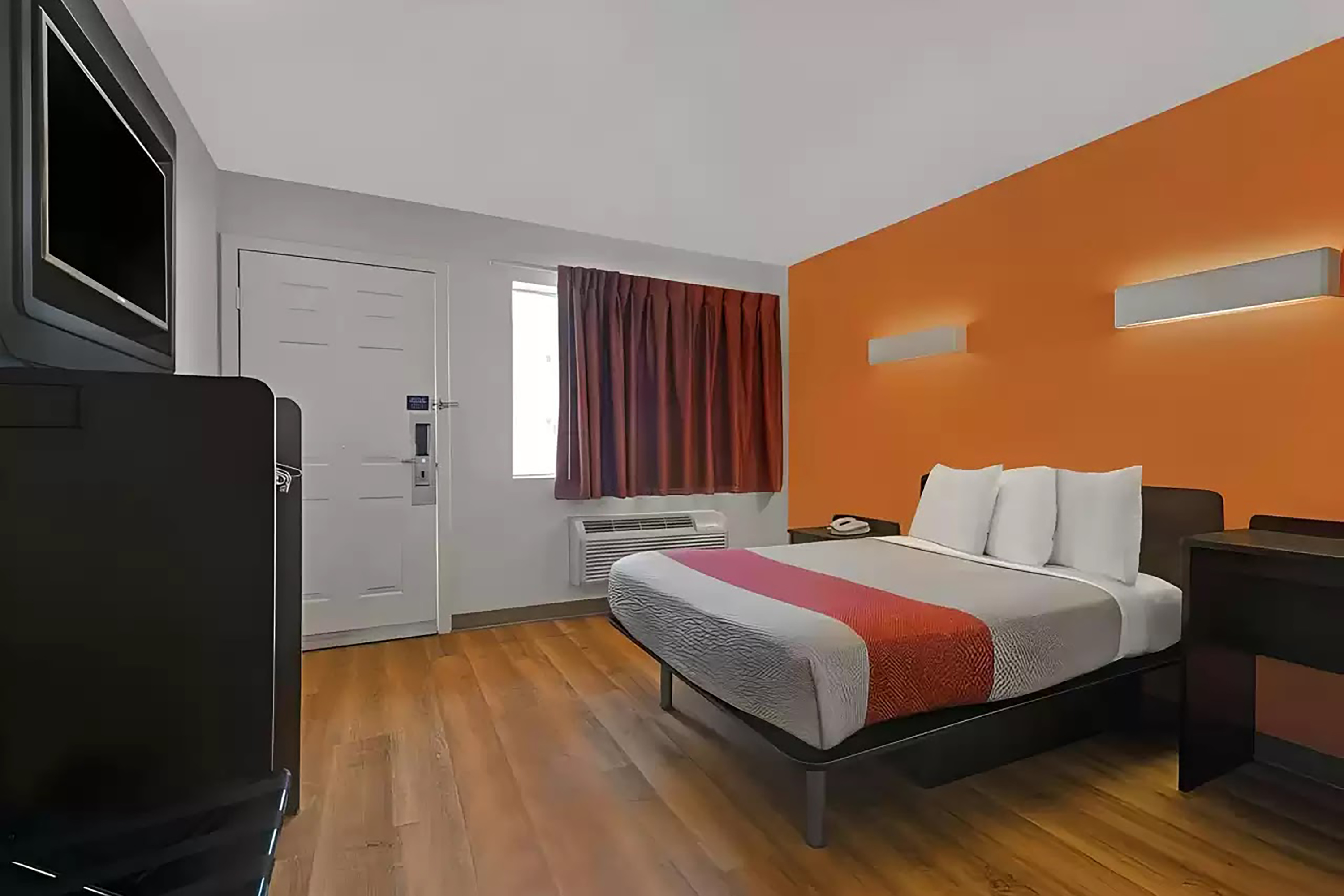 Guest room at the Super 8 by Wyndham San Jose in San Jose, California