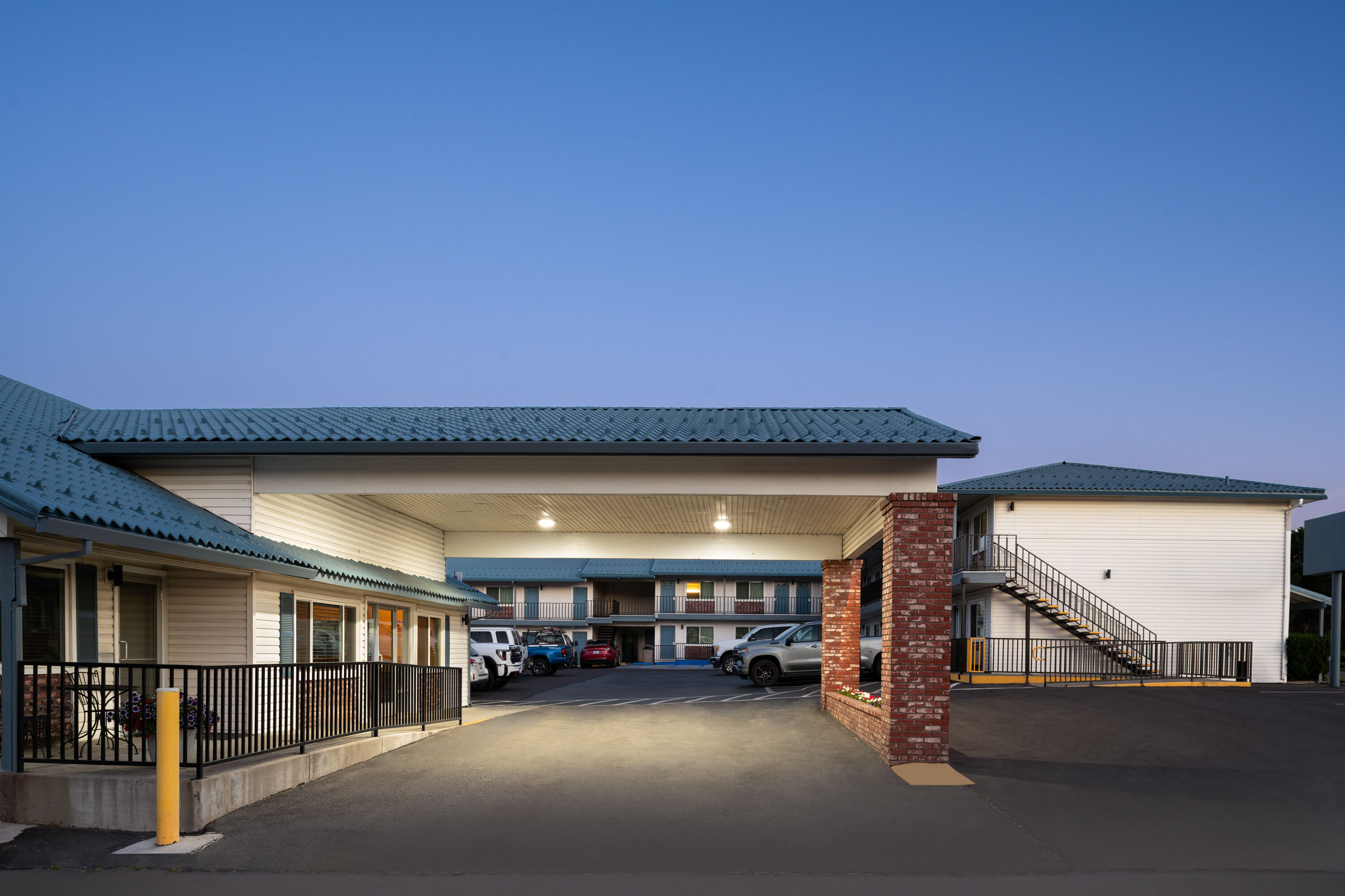 Exterior Dusk Image of Super 8 by Wyndham Susanville hotel in Susanville, California