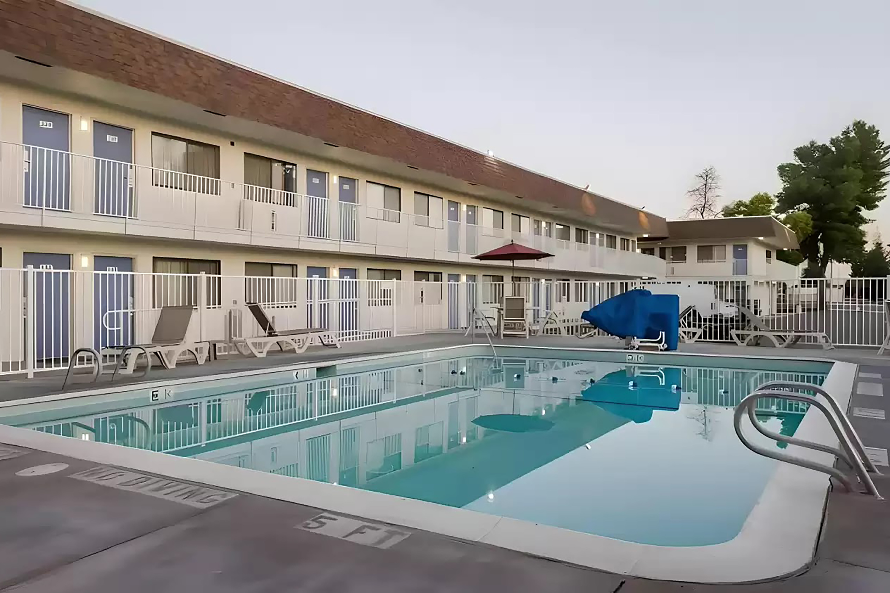 Pool at the Super 8 by Wyndham Turlock in Turlock, California