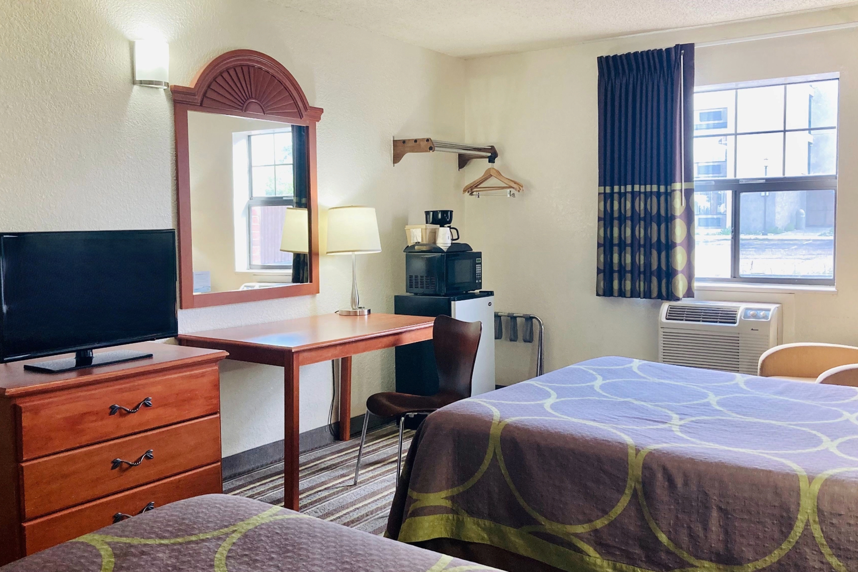 Guest room at the Super 8 by Wyndham Colorado Springs/Afa Area in Colorado Springs, Colorado