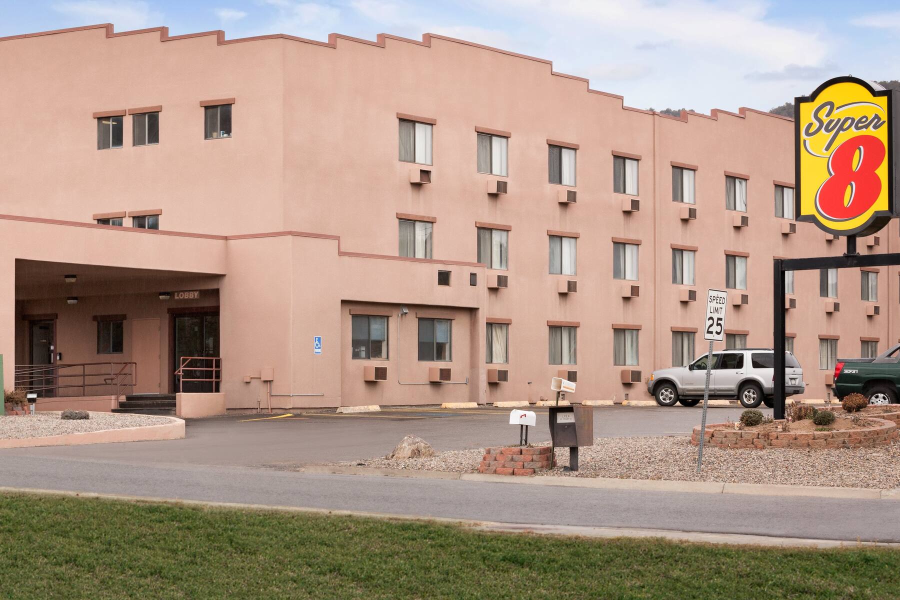 Exterior of Super 8 Durango hotel in Durango, Colorado Exterior of Super 8 Durango hotel in Durango, Colorado