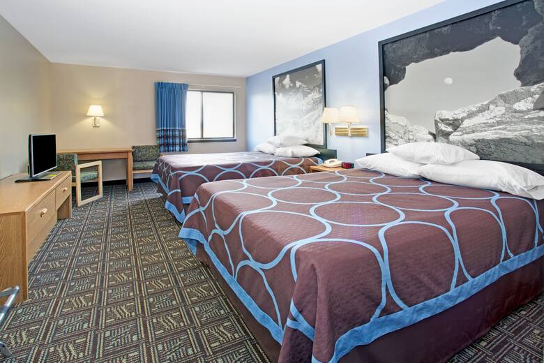 Guest room at the Super 8 Fort Collins in Fort Collins, Colorado