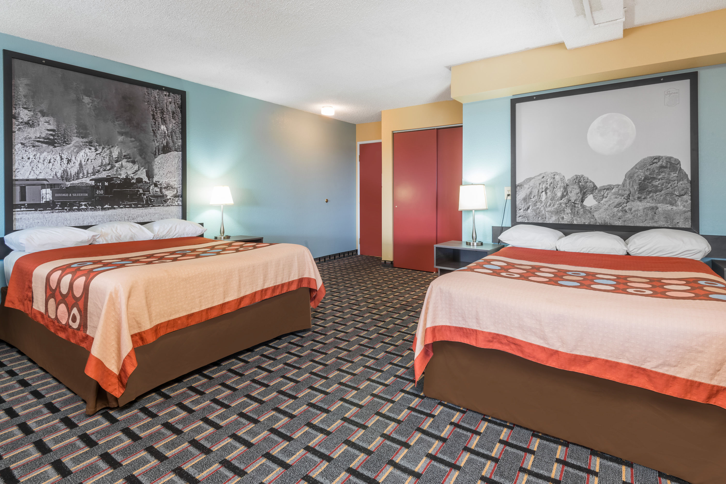 Guest room at the Super 8 by Wyndham Henderson North East Denver in Henderson, Colorado