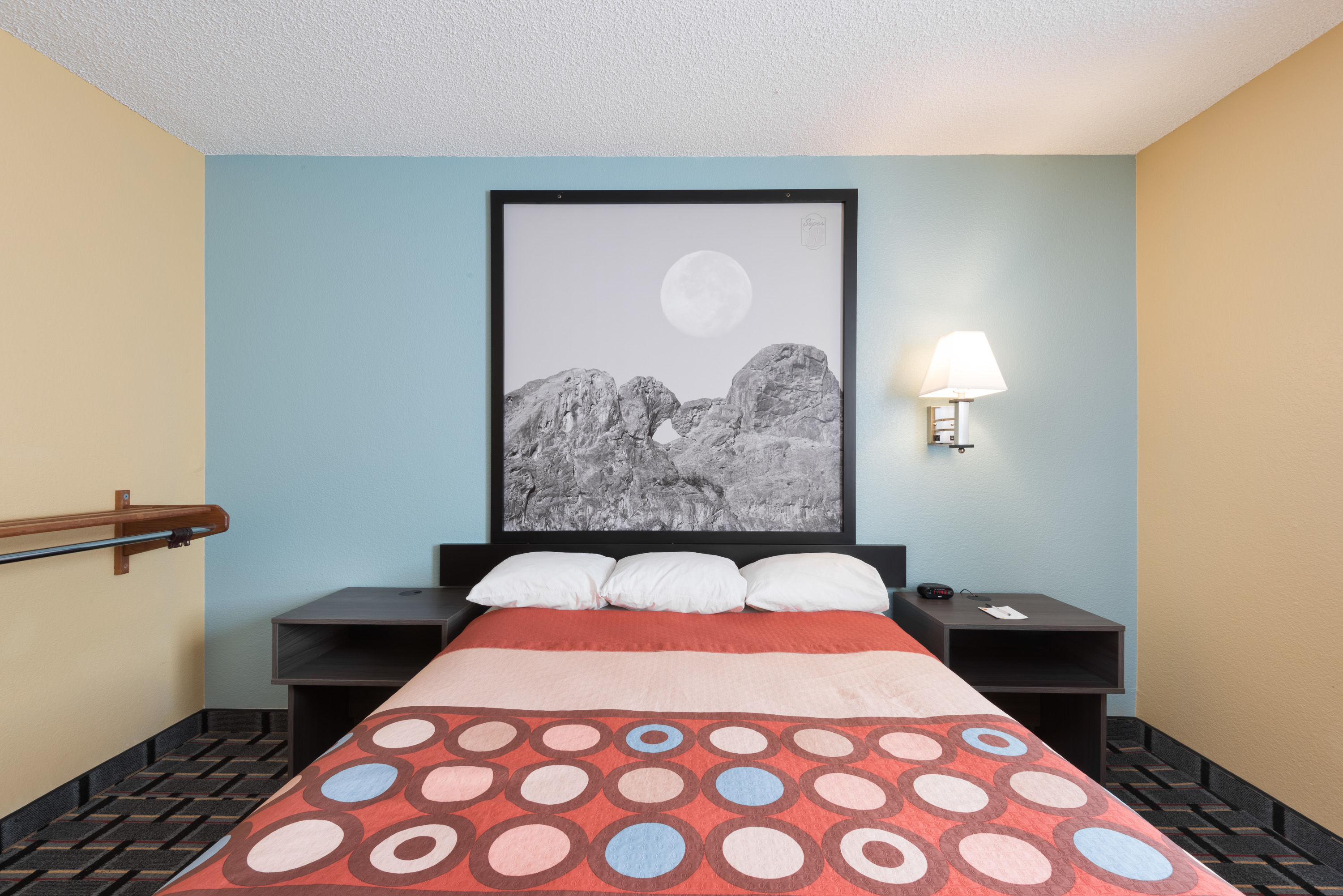Guest room at the Super 8 by Wyndham Henderson North East Denver in Henderson, Colorado