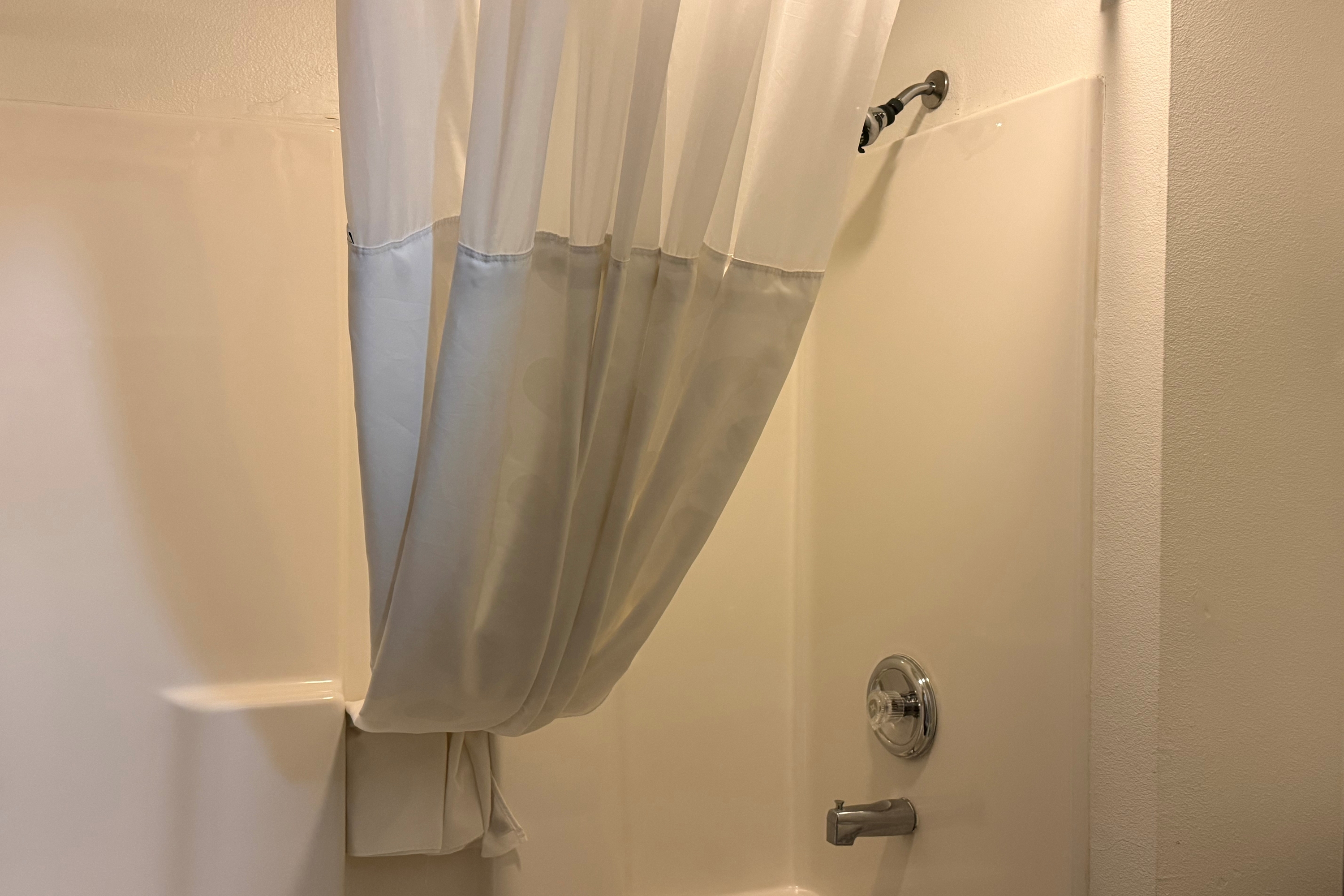 Guest room bath at the Super 8 by Wyndham Kremmling in Kremmling, Colorado