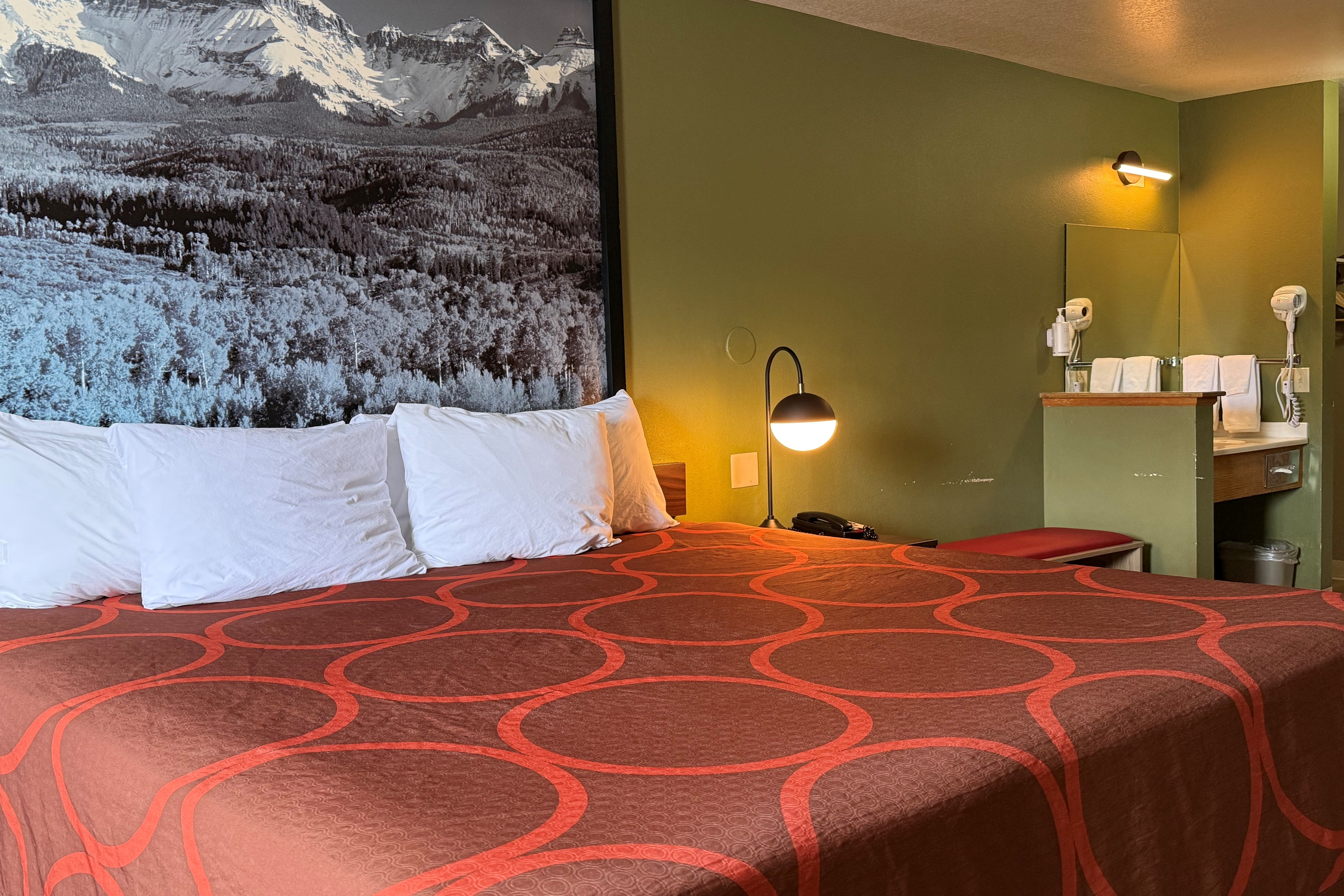 Guest room at the Super 8 by Wyndham Kremmling in Kremmling, Colorado