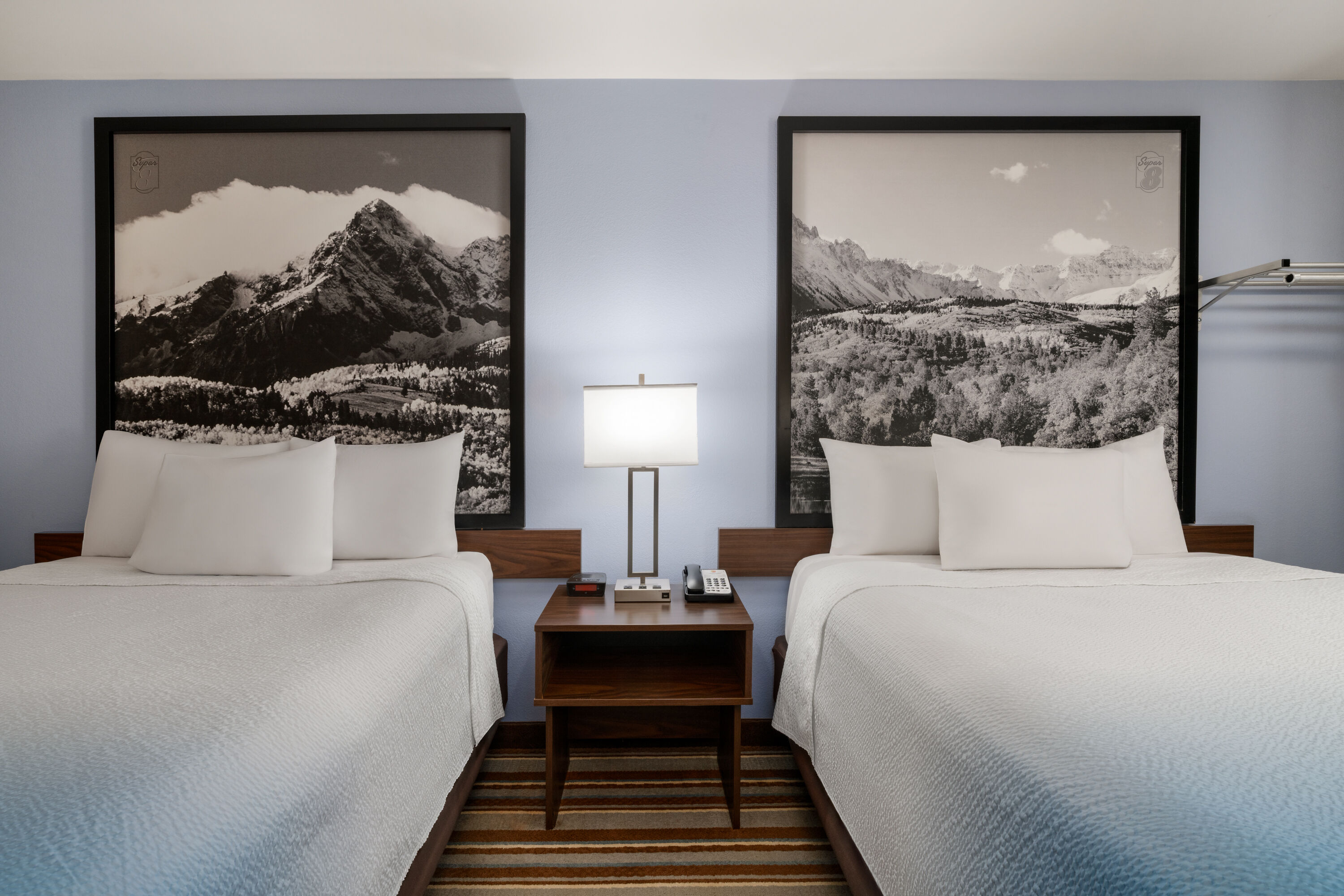 Guest room at the Super 8 by Wyndham Longmont/Twin Peaks in Longmont, Colorado