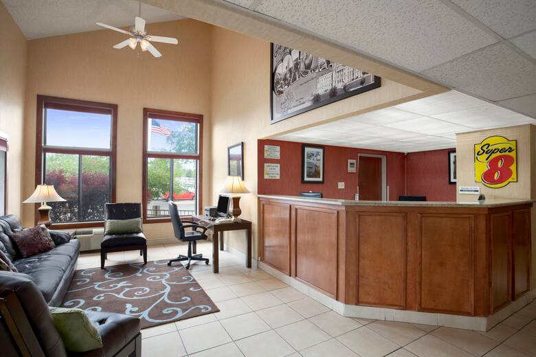 Super 8 Westminster Denver North hotel lobby in Westminster, Colorado
