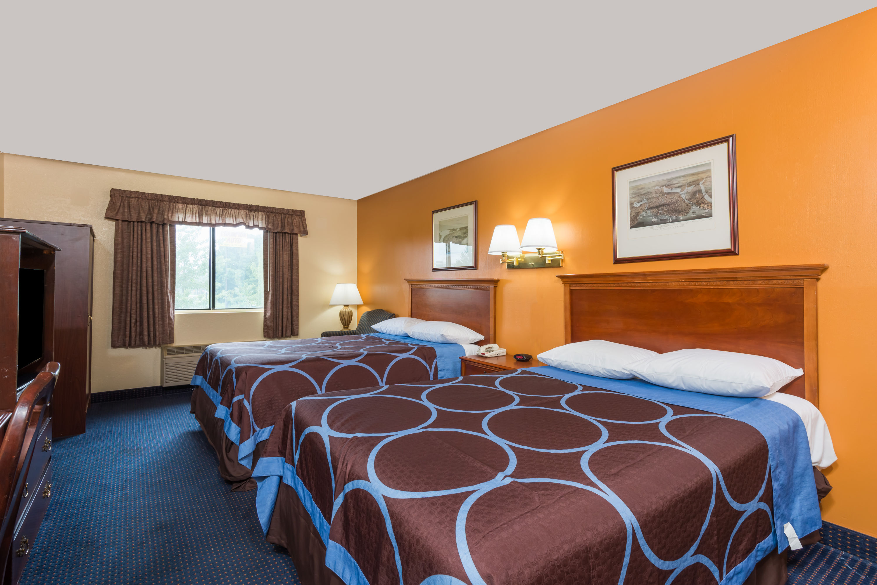 Guest room at the Super 8 by Wyndham Hartford in Hartford, Connecticut