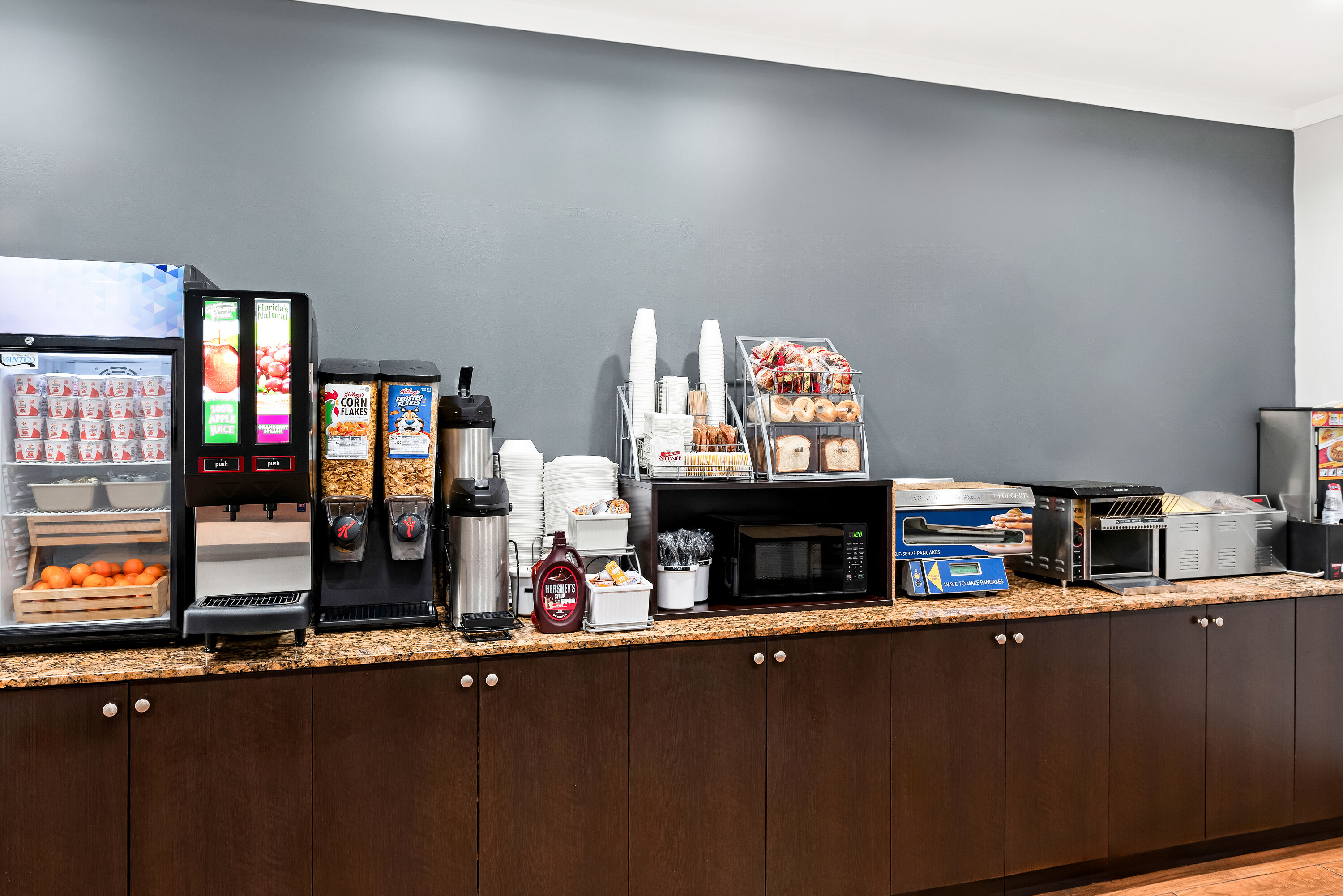 Super 8 by Wyndham Florida City/Gateway to Keys/Everglades restaurant breakfast area close up in Florida City, Florida