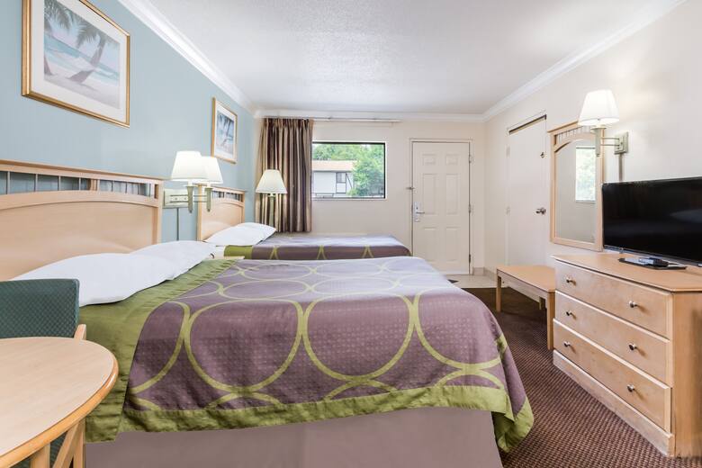 Guest room at the Super 8 Ft Walton Beach in Fort Walton Beach, Florida