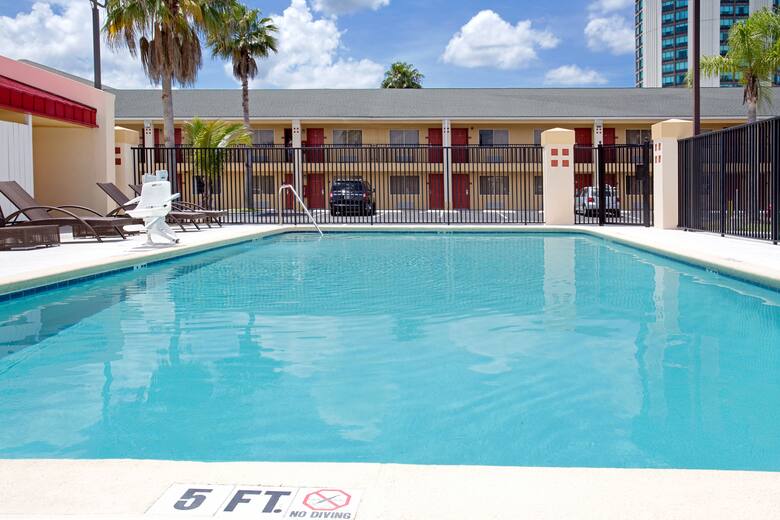 Pool at the Super 8 Orlando International Drive in Orlando, Florida