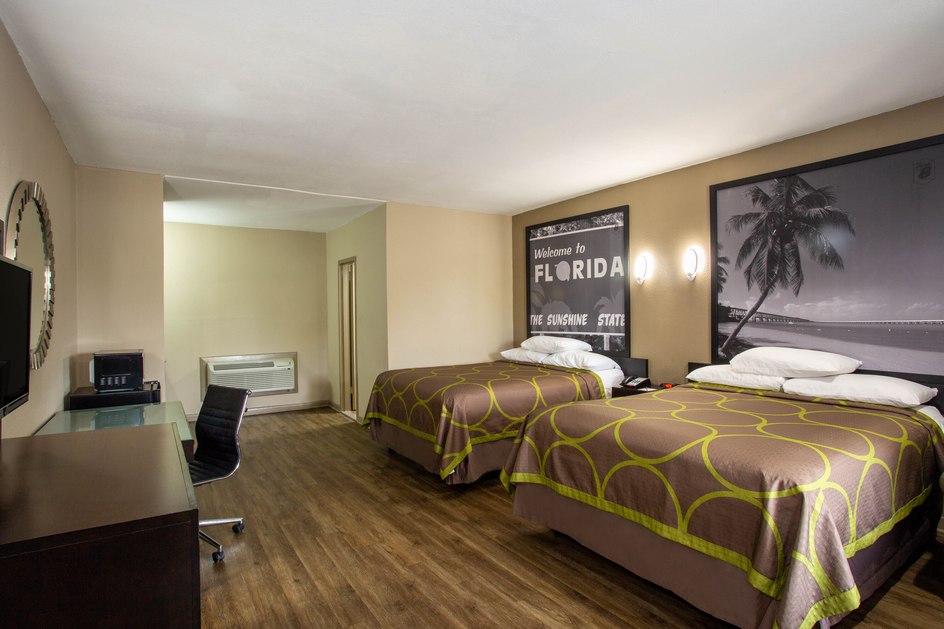 Guest room at the Super 8 by Wyndham Pensacola NAS Area in Pensacola, Florida