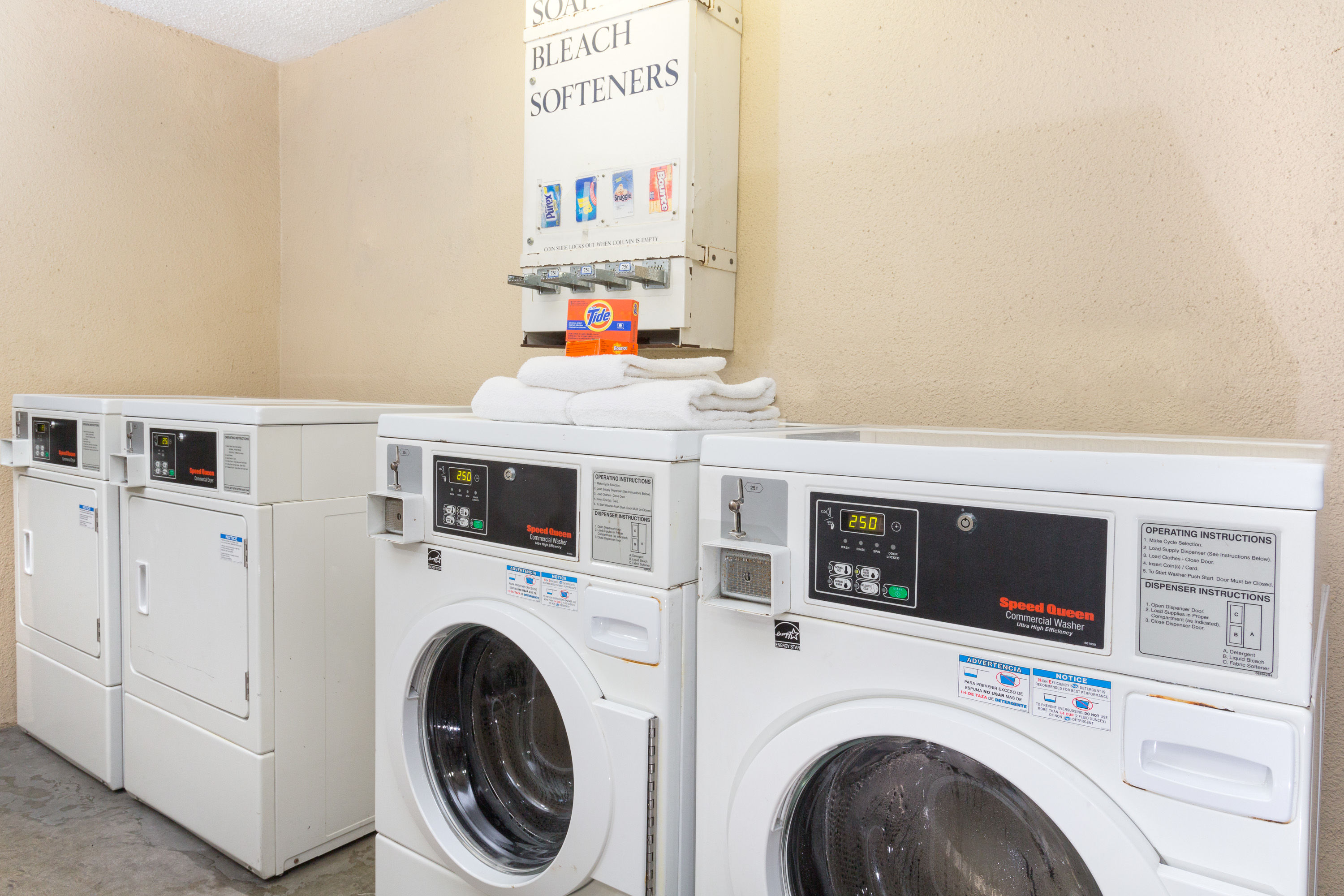 Laundry facilities at Super 8 by Wyndham Riviera Beach West Palm Beach in Riviera Beach, Florida