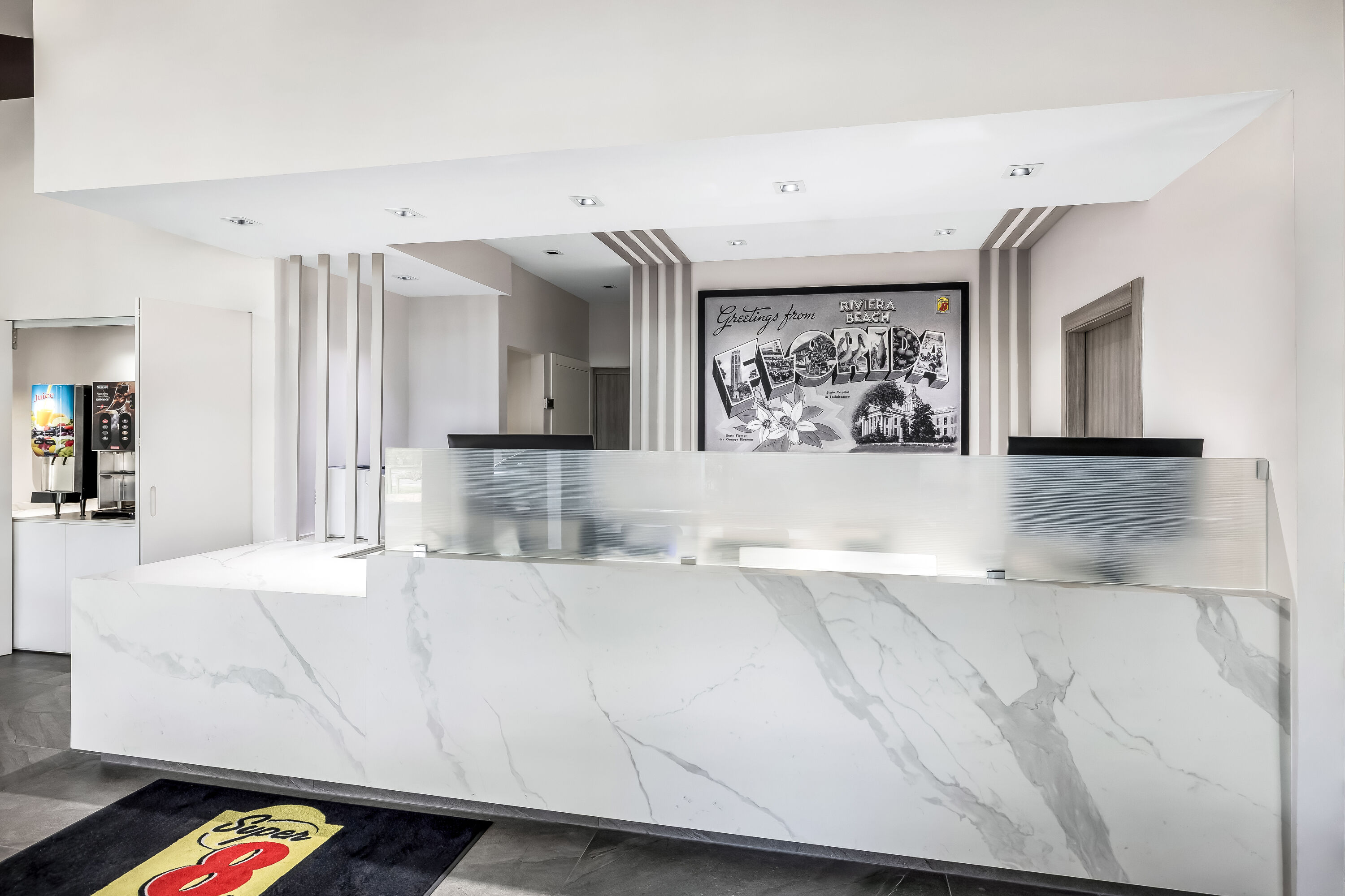 Super 8 by Wyndham Riviera Beach West Palm Beach reception in Riviera Beach, Florida