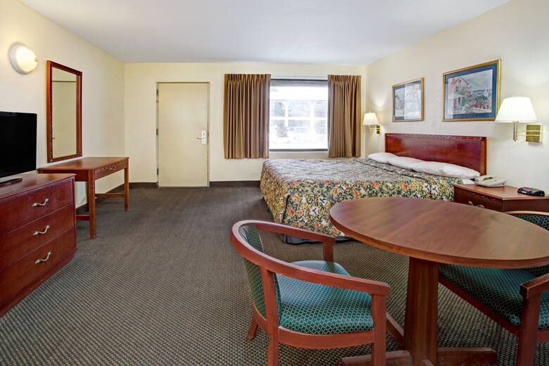 Guest room at the Super 8 St. Augustine Beach in Saint Augustine, Florida