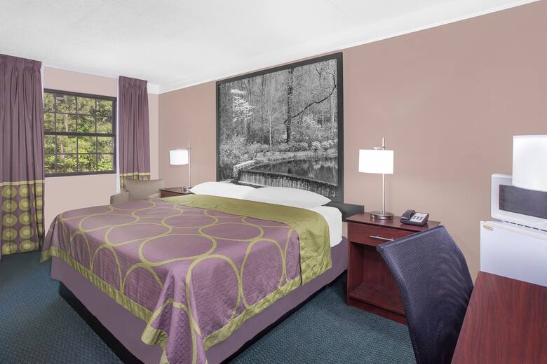 Guest room at the Super 8 Austell/Six Flags in Austell, Georgia
