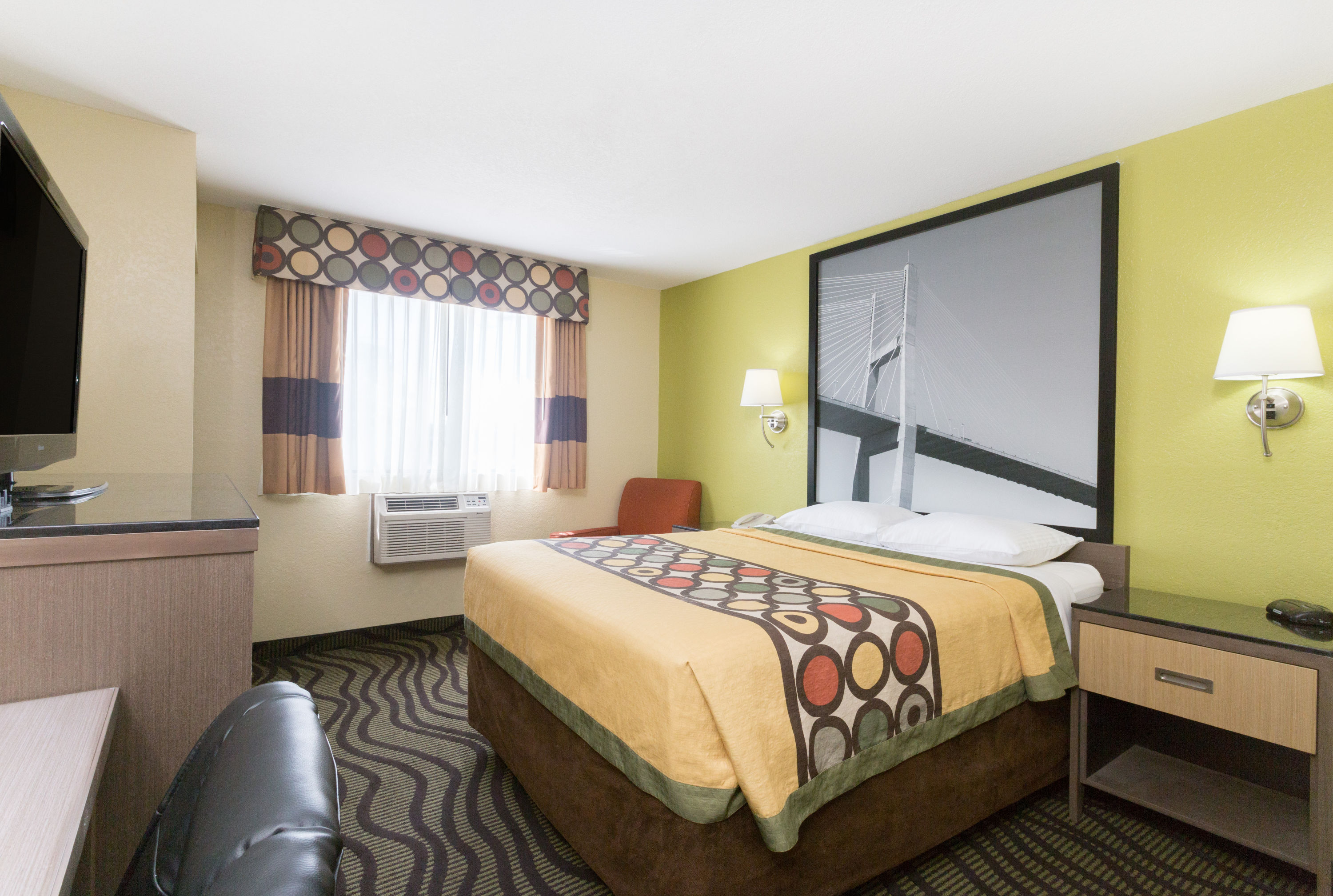 Guest room at the Super 8 by Wyndham Brunswick/St Simons Island Area in Brunswick, Georgia