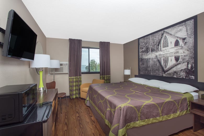 Guest room at the Super 8 Columbus Airport in Columbus, Georgia
