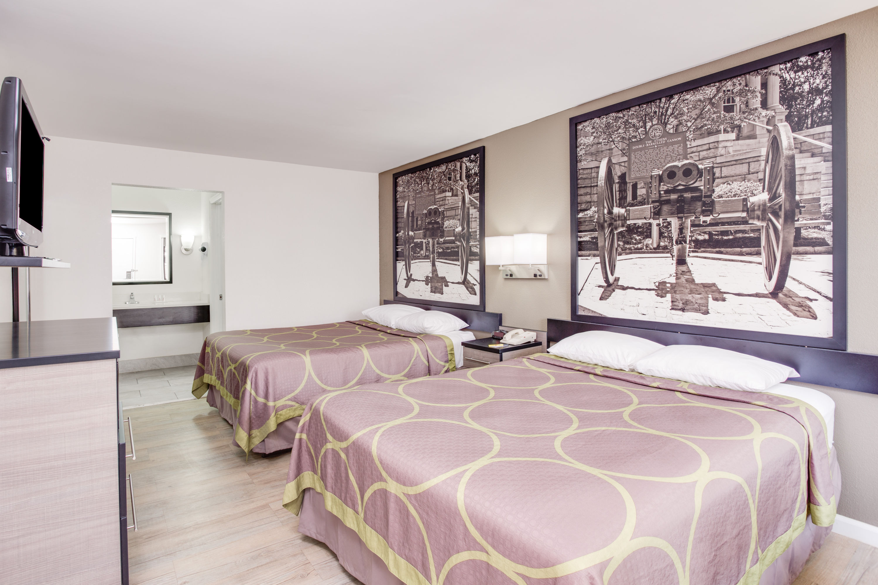 Guest room at the Super 8 by Wyndham Dalton in Dalton, Georgia