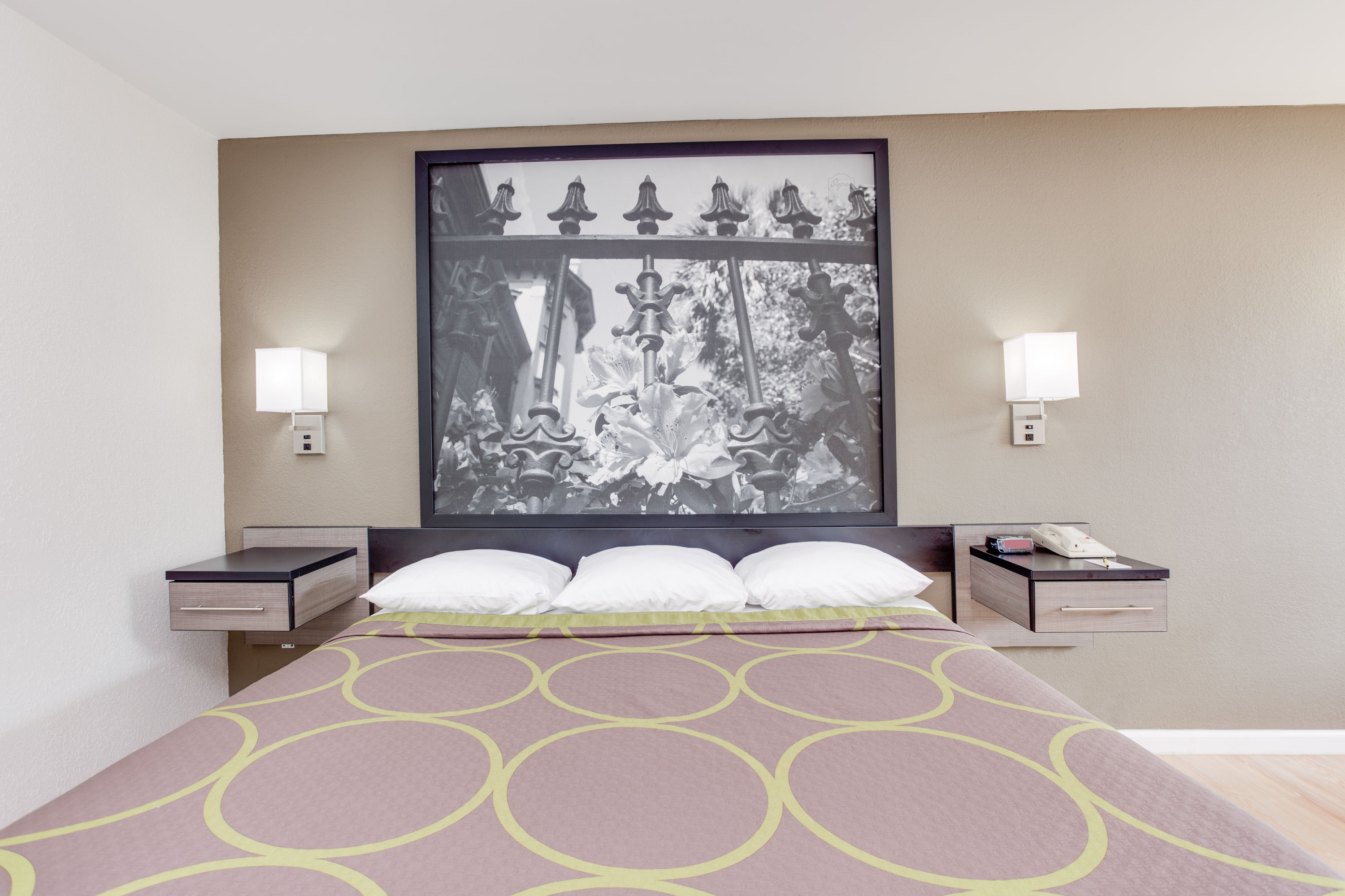 Guest room at the Super 8 by Wyndham Dalton in Dalton, Georgia