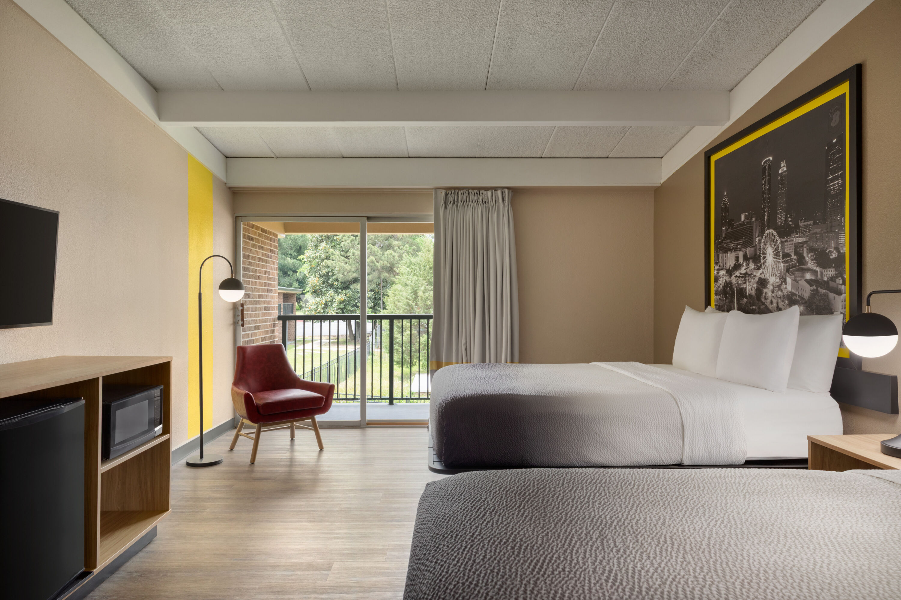 Guest room at the Super 8 by Wyndham Macon GA in Macon, Georgia