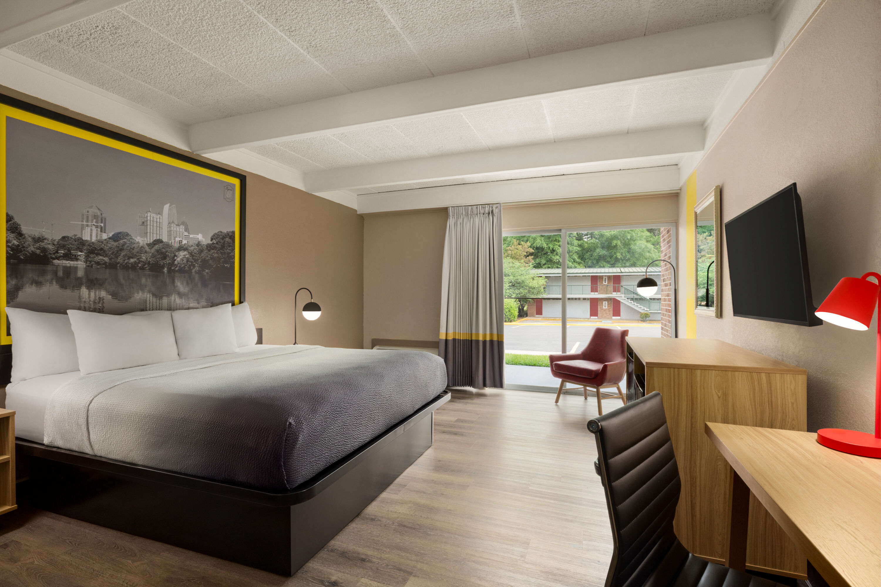 Guest room at the Super 8 by Wyndham Macon GA in Macon, Georgia