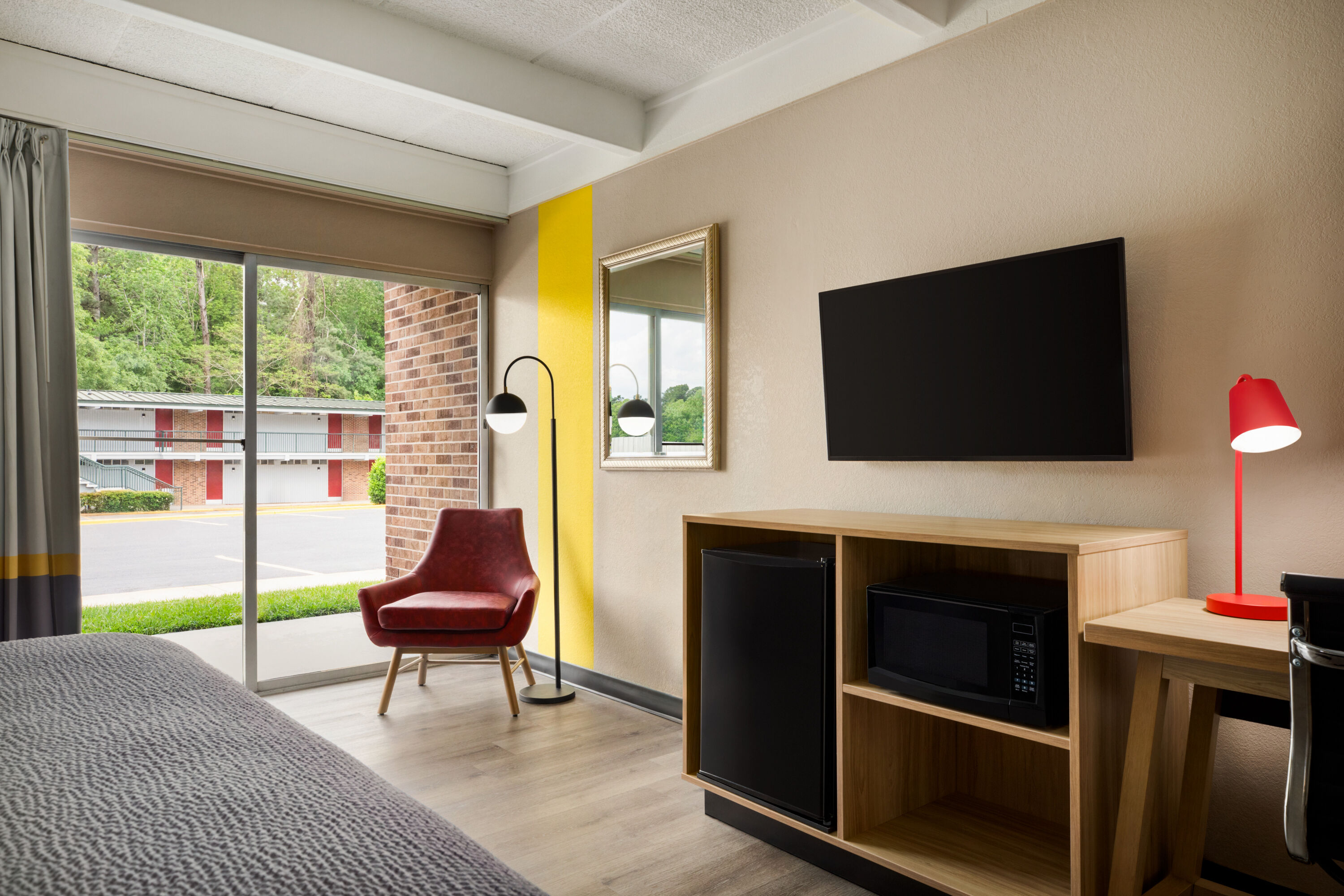 Guest room at the Super 8 by Wyndham Macon GA in Macon, Georgia