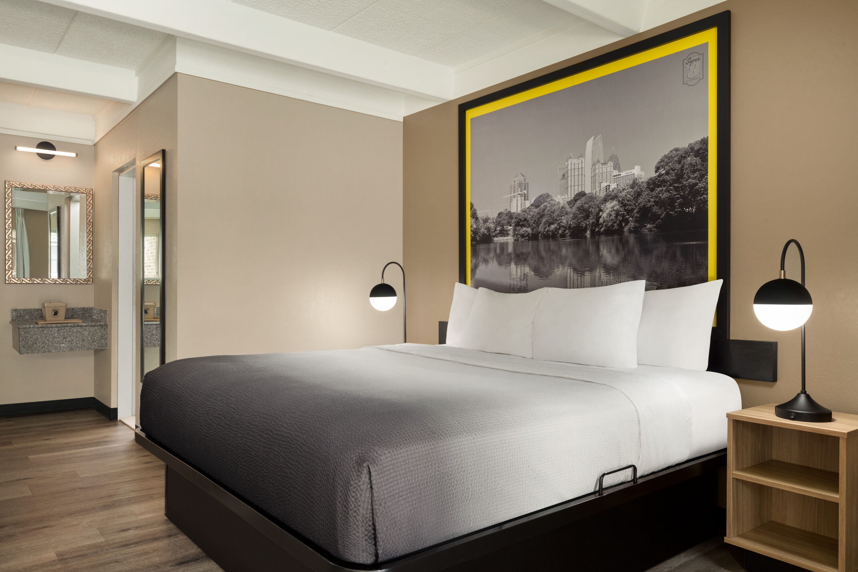 Guest room at the Super 8 by Wyndham Macon GA in Macon, Georgia