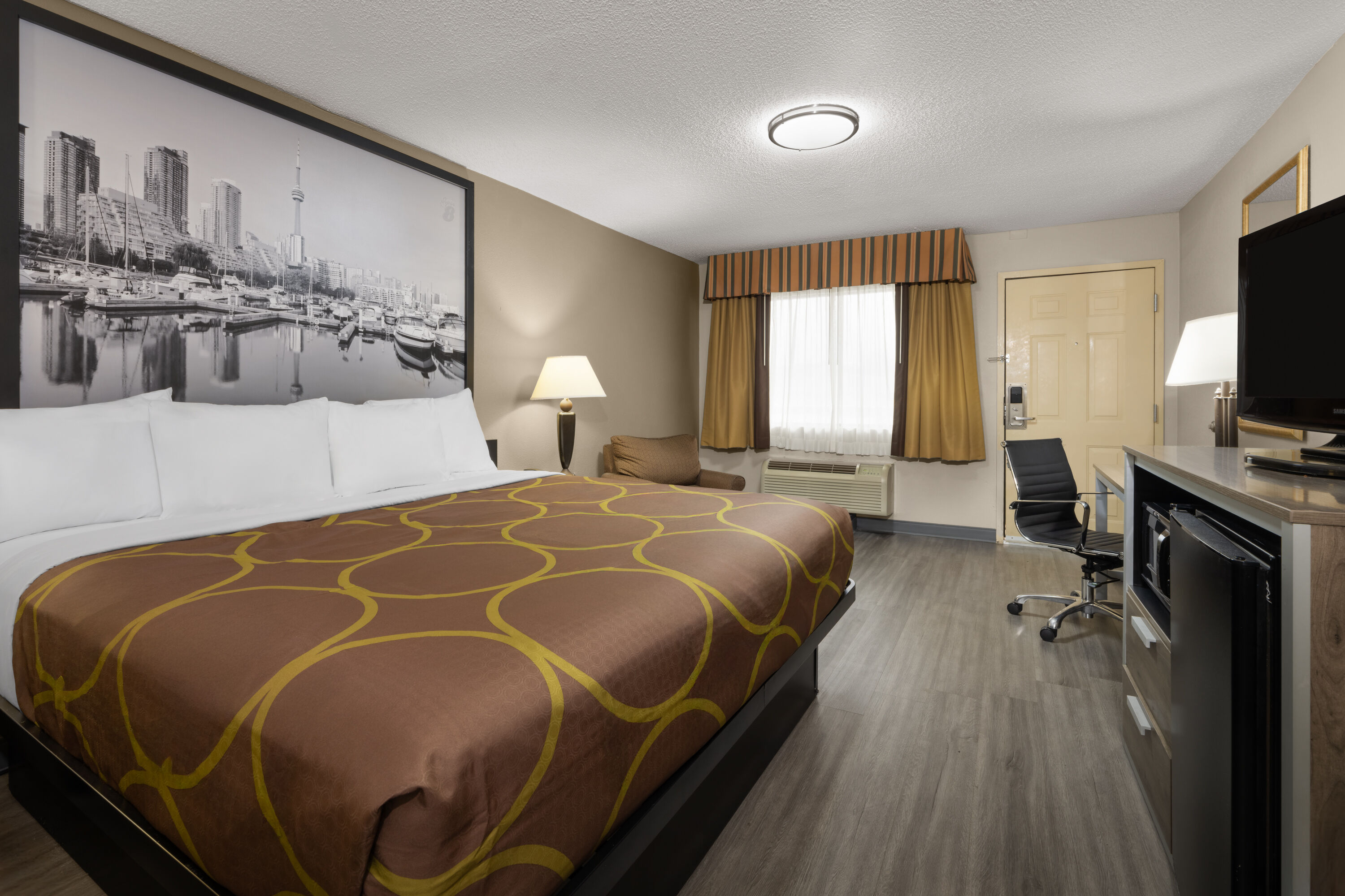 Guest room at the Super 8 by Wyndham Macon West in Macon, Georgia