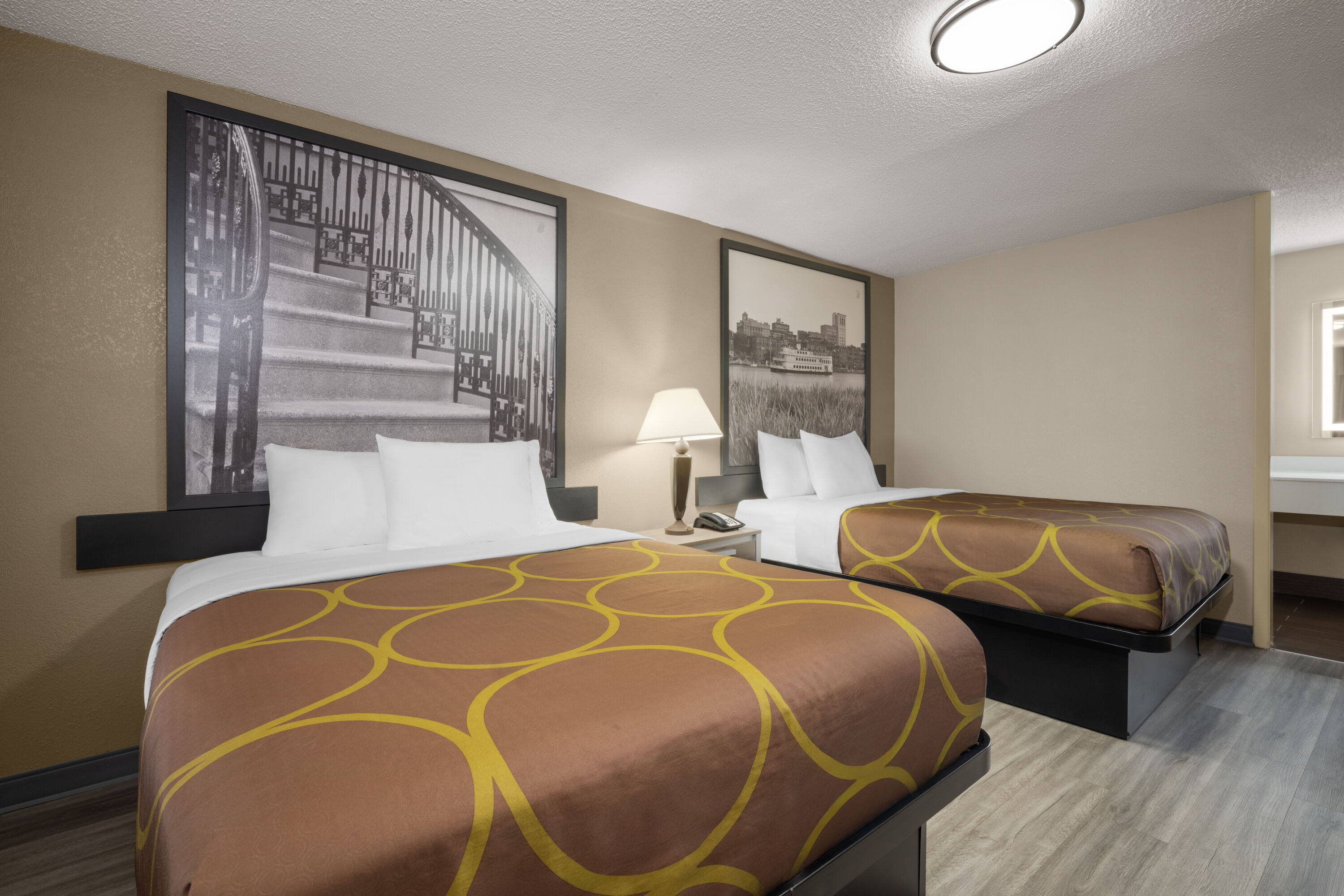 Guest room at the Super 8 by Wyndham Macon West in Macon, Georgia