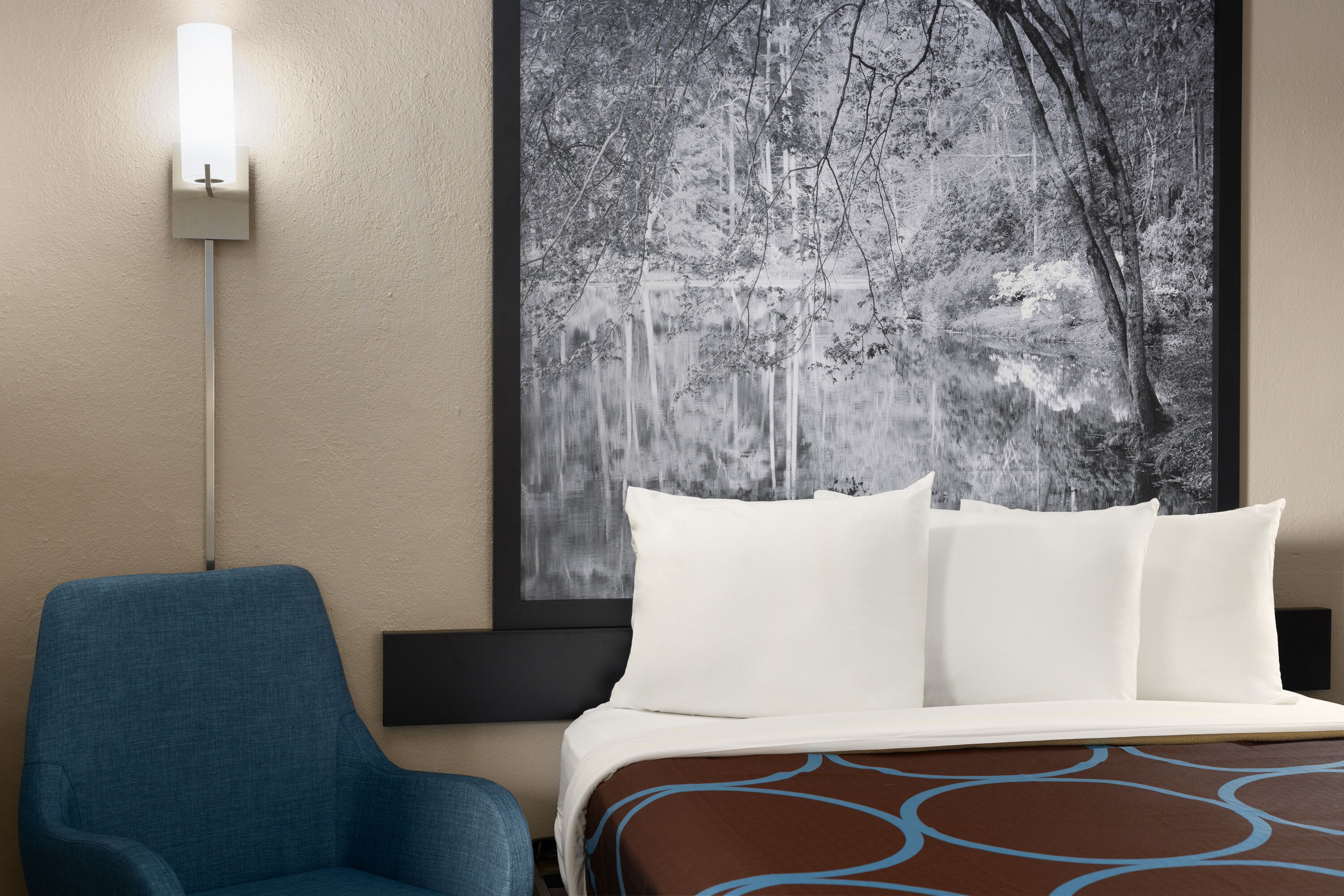 Guest room at the Super 8 by Wyndham Perry National Fairground Area I-75 in Perry, Georgia