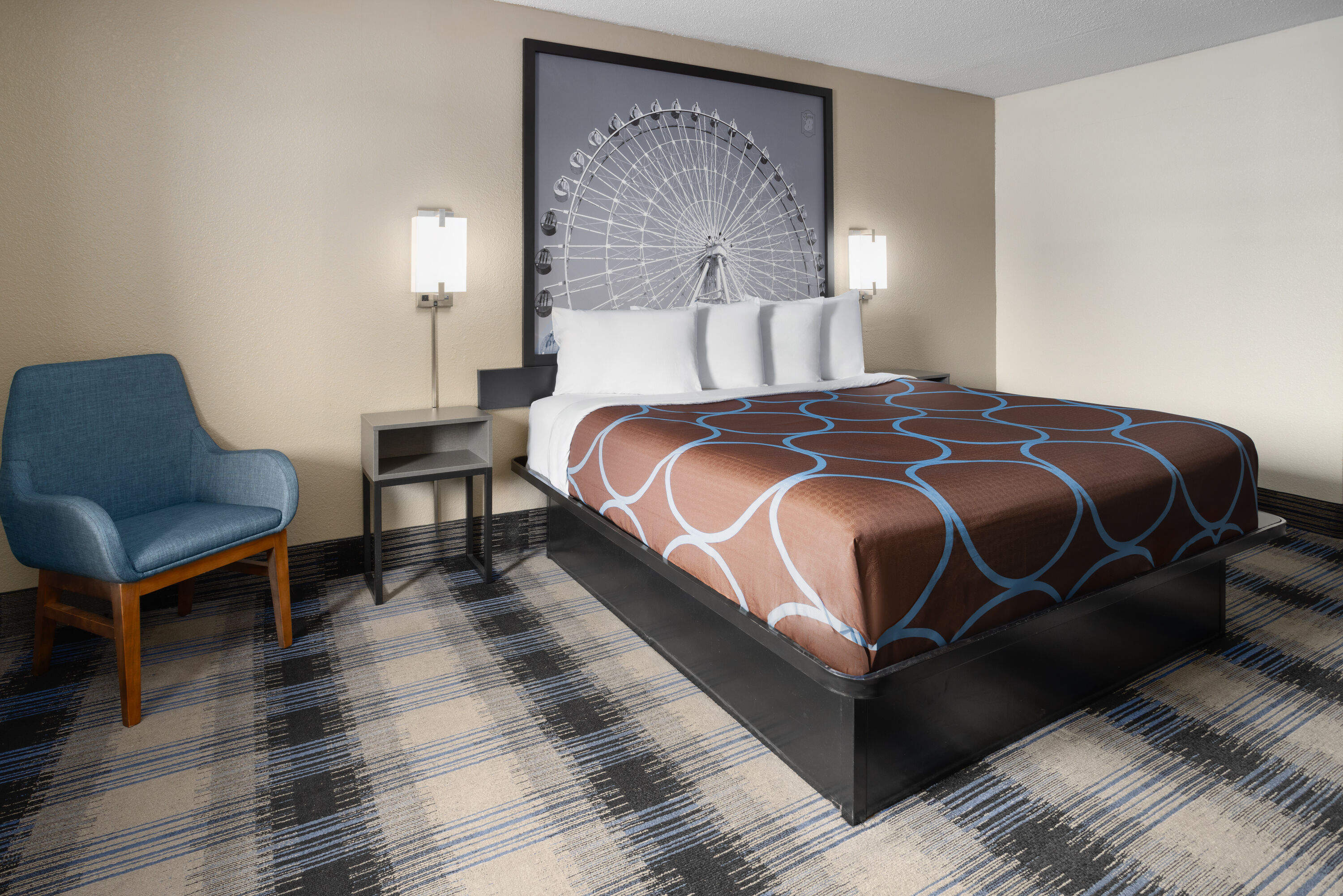 Guest room at the Super 8 by Wyndham Perry National Fairground Area I-75 in Perry, Georgia