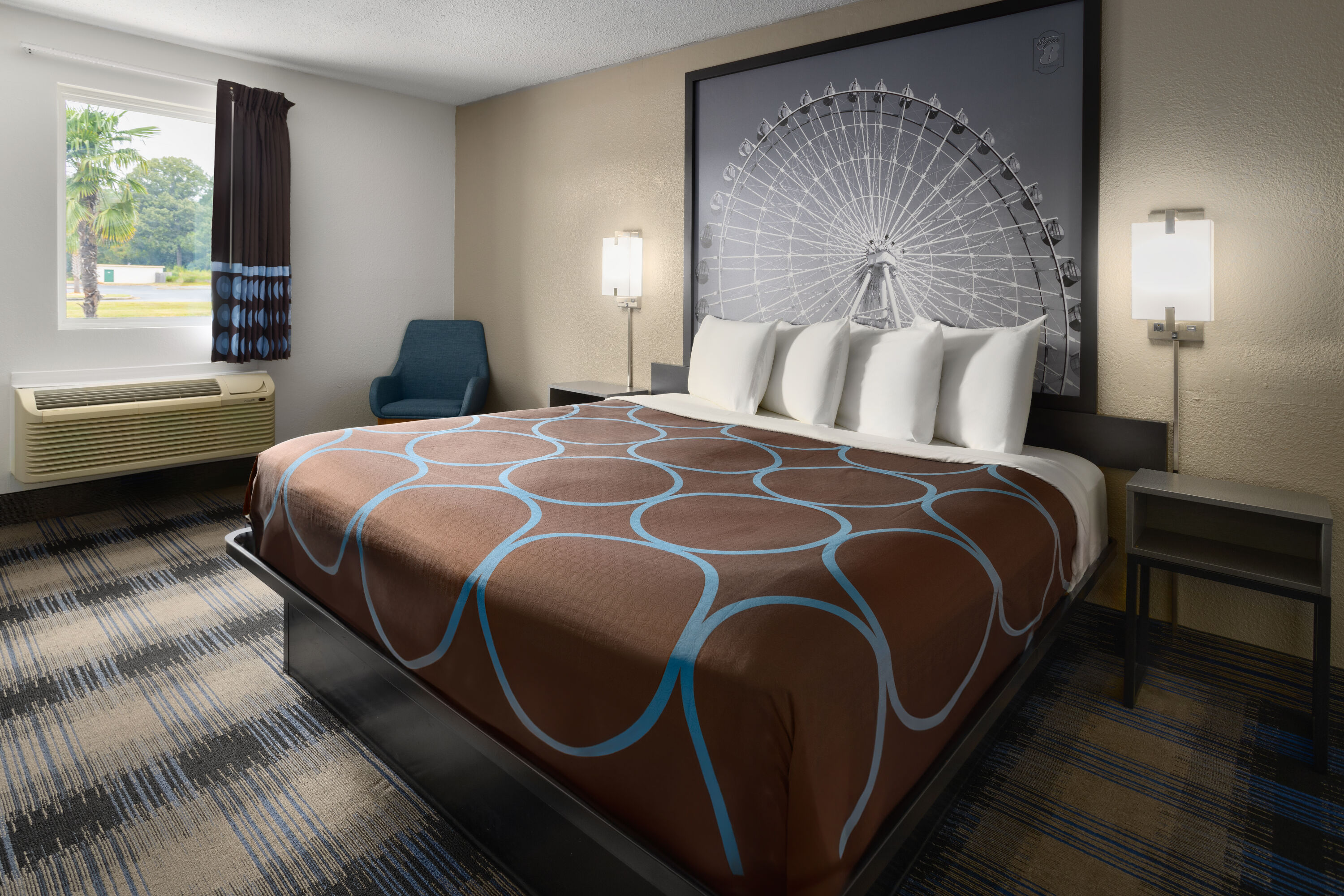 Guest room at the Super 8 by Wyndham Perry National Fairground Area I-75 in Perry, Georgia