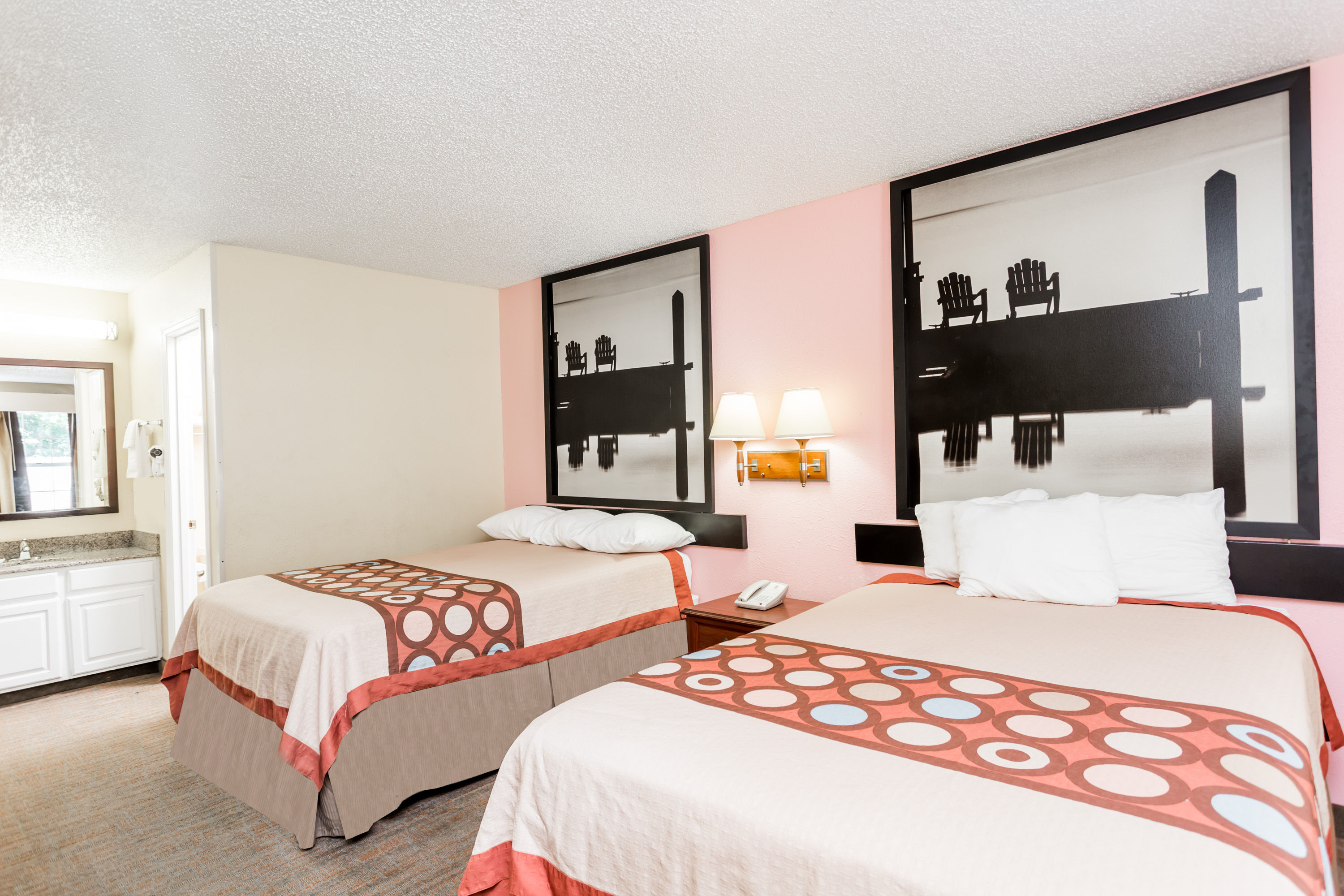 Guest room at the Super 8 by Wyndham Statesboro in Statesboro, Georgia