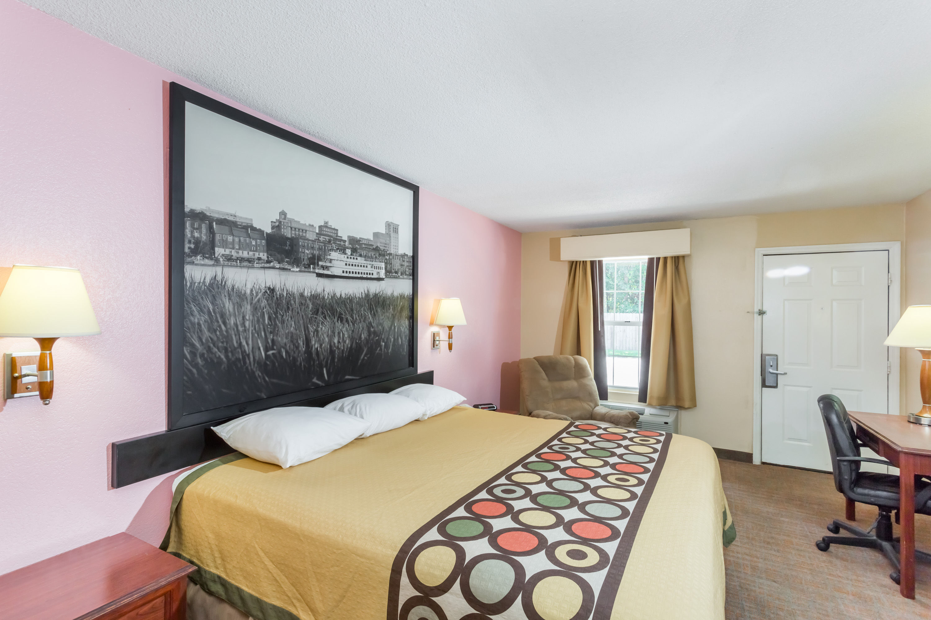 Guest room at the Super 8 by Wyndham Statesboro in Statesboro, Georgia