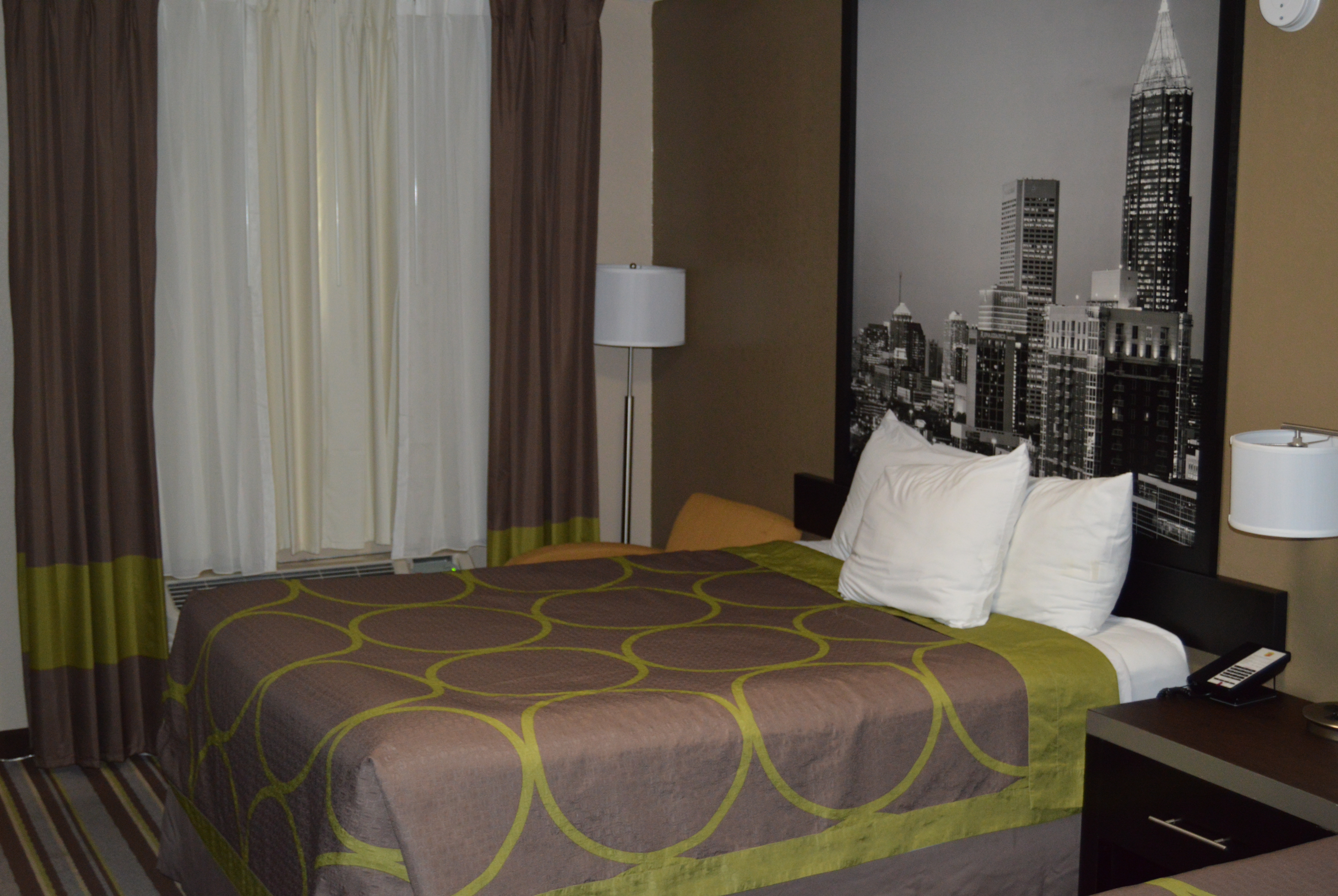 Guest room at the Super 8 by Wyndham Stockbridge in Stockbridge, Georgia