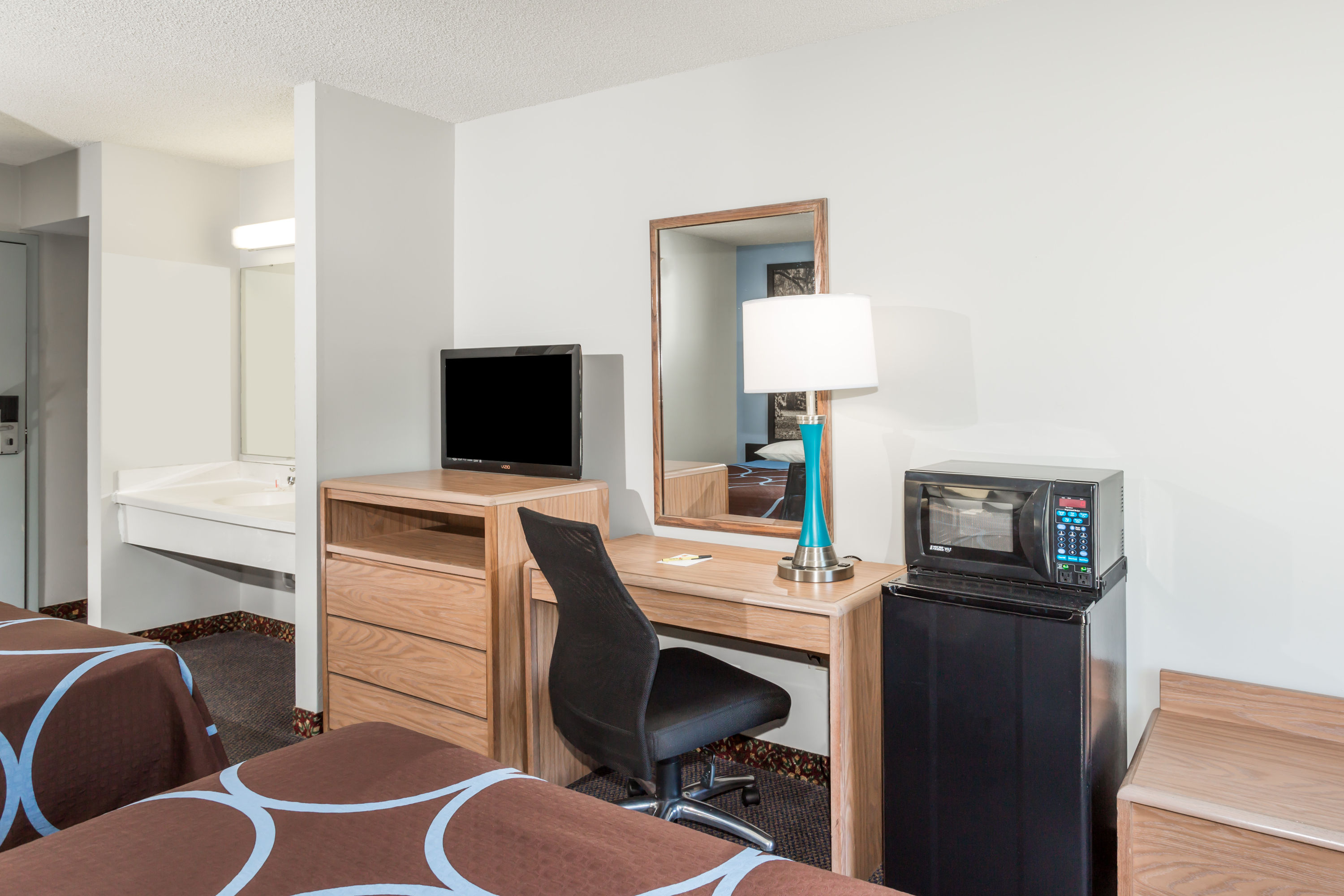 Guest room at the Super 8 by Wyndham Valdosta GA I-75 in Valdosta, Georgia