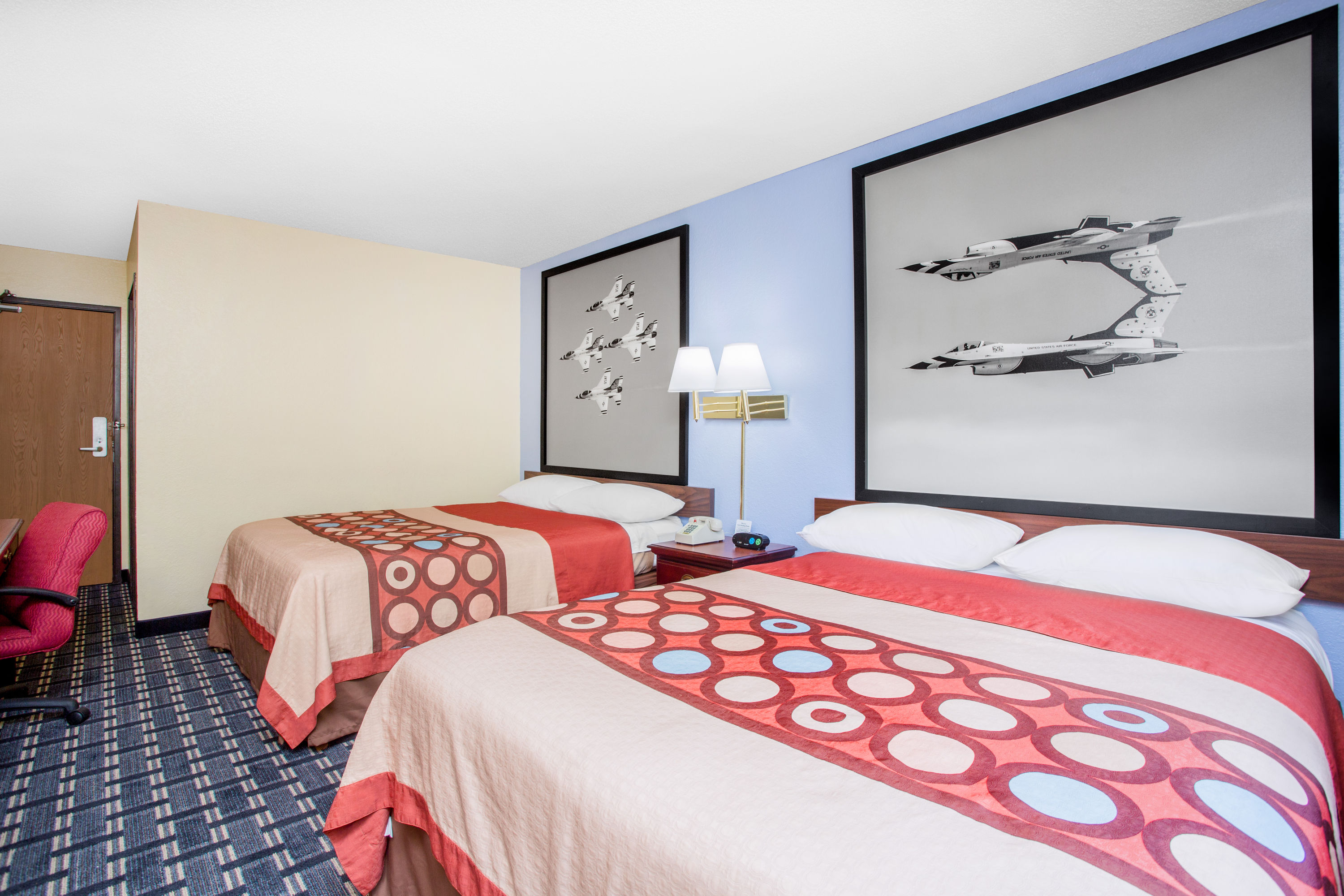 Guest room at the Super 8 by Wyndham Warner Robins in Warner Robins, Georgia