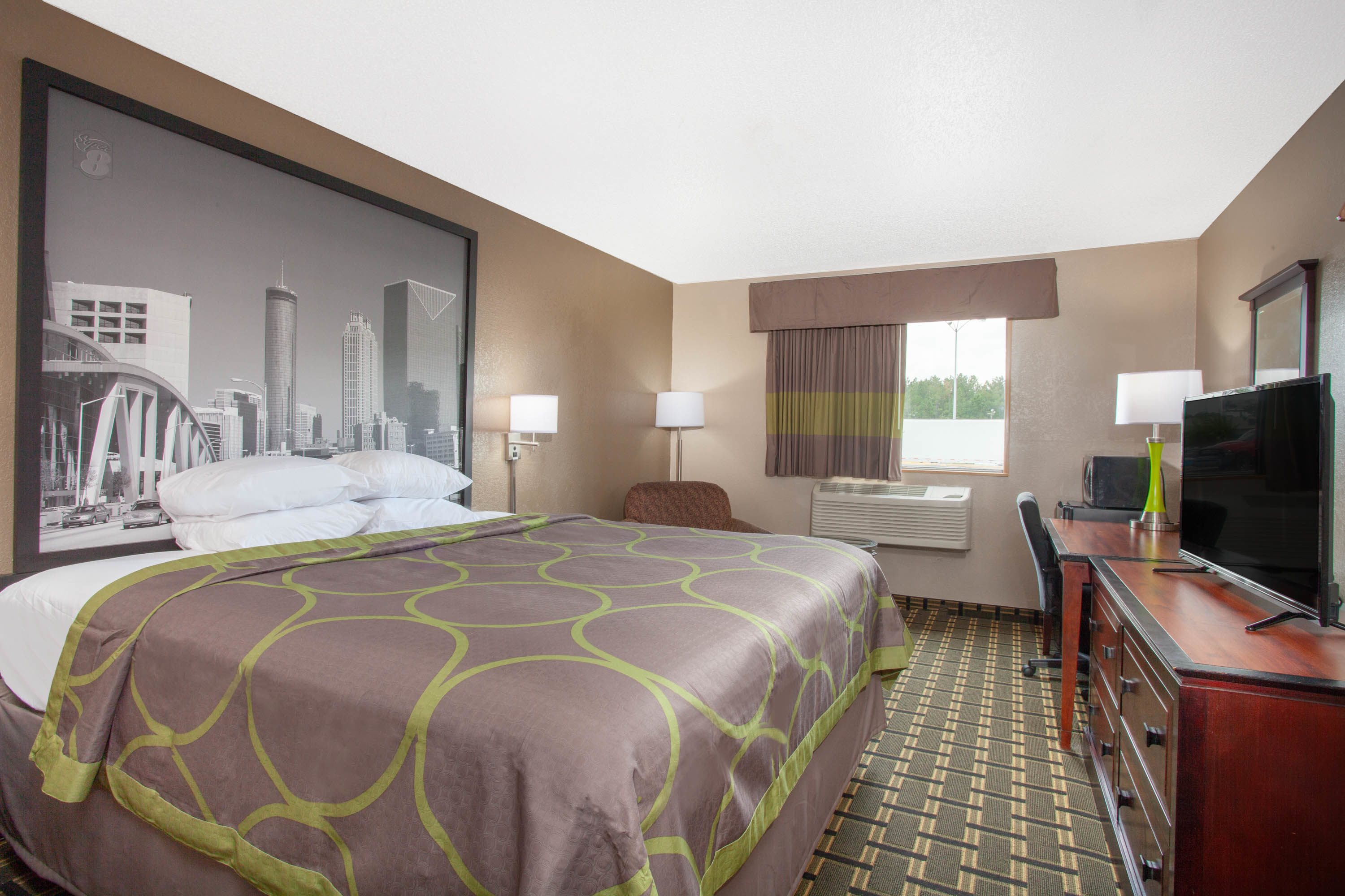 Guest room at the Super 8 by Wyndham Waycross GA in Waycross, Georgia