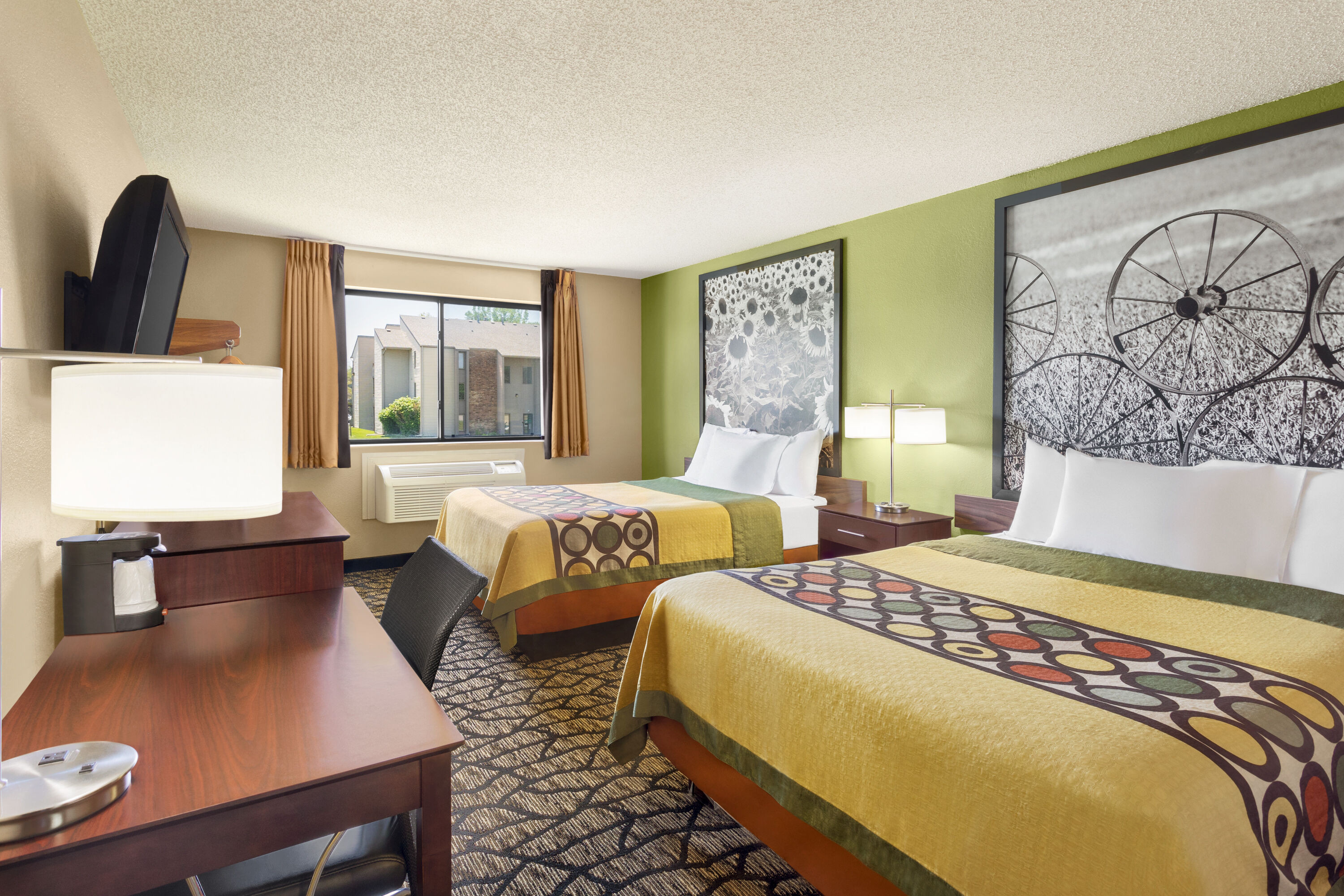Guest room at the Super 8 by Wyndham Ankeny/Des Moines Area in Ankeny, Iowa