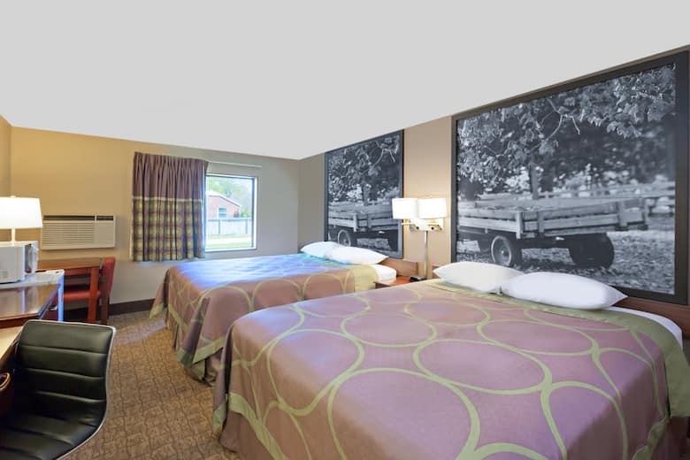 Guest room at the Super 8 Carroll in Carroll, Iowa