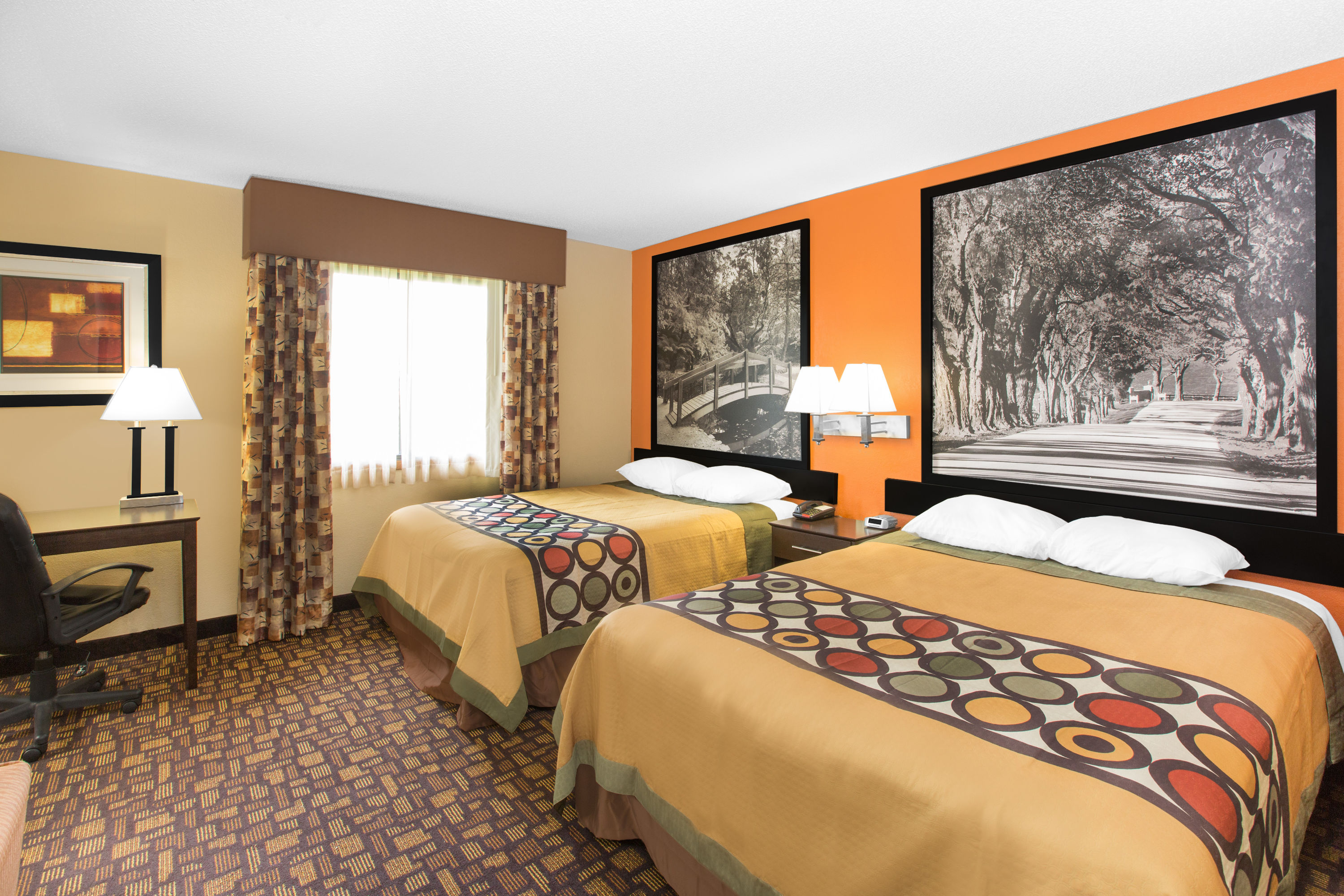 Guest room at the Super 8 by Wyndham Clive IA in Clive, Iowa