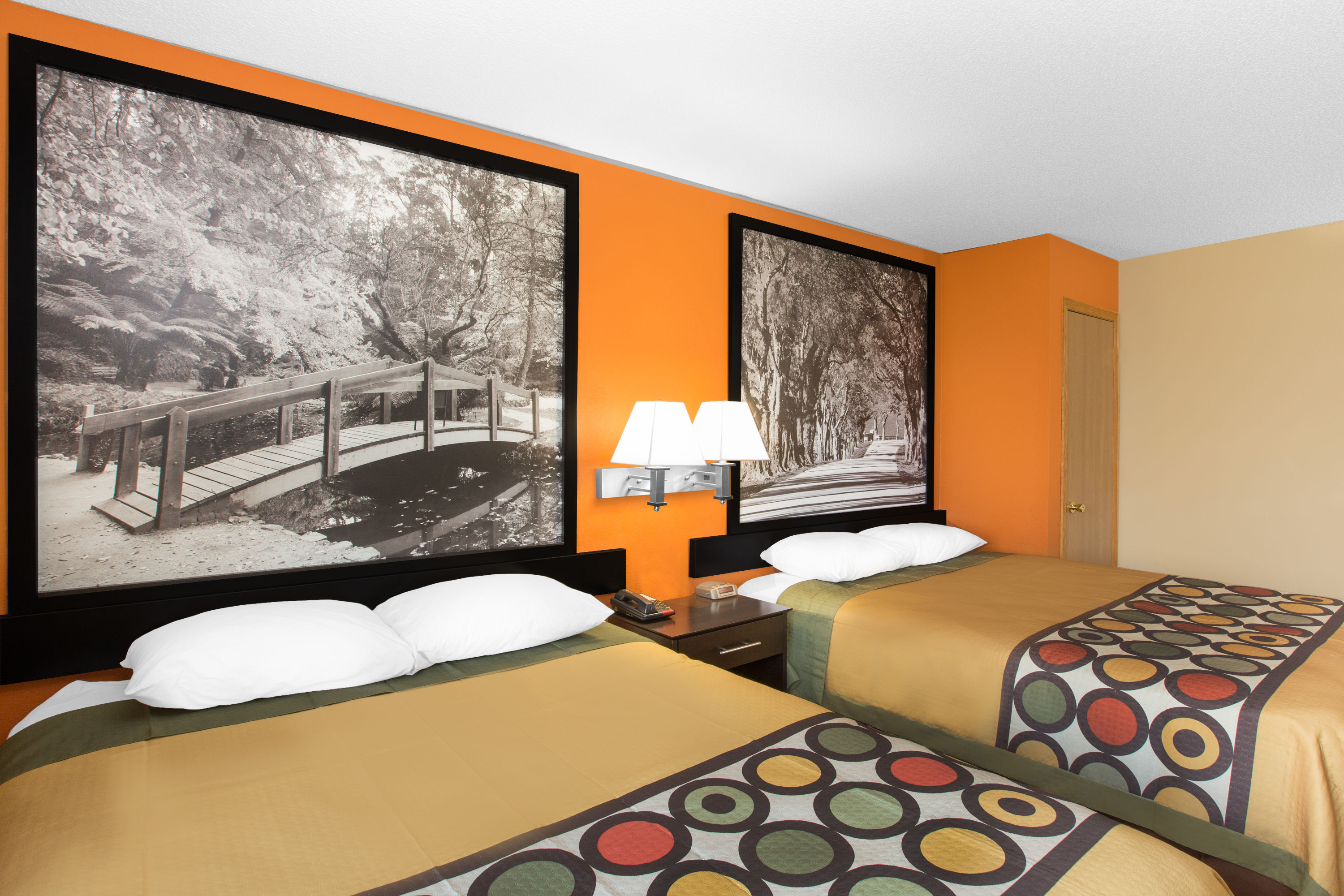 Guest room at the Super 8 by Wyndham Clive IA in Clive, Iowa