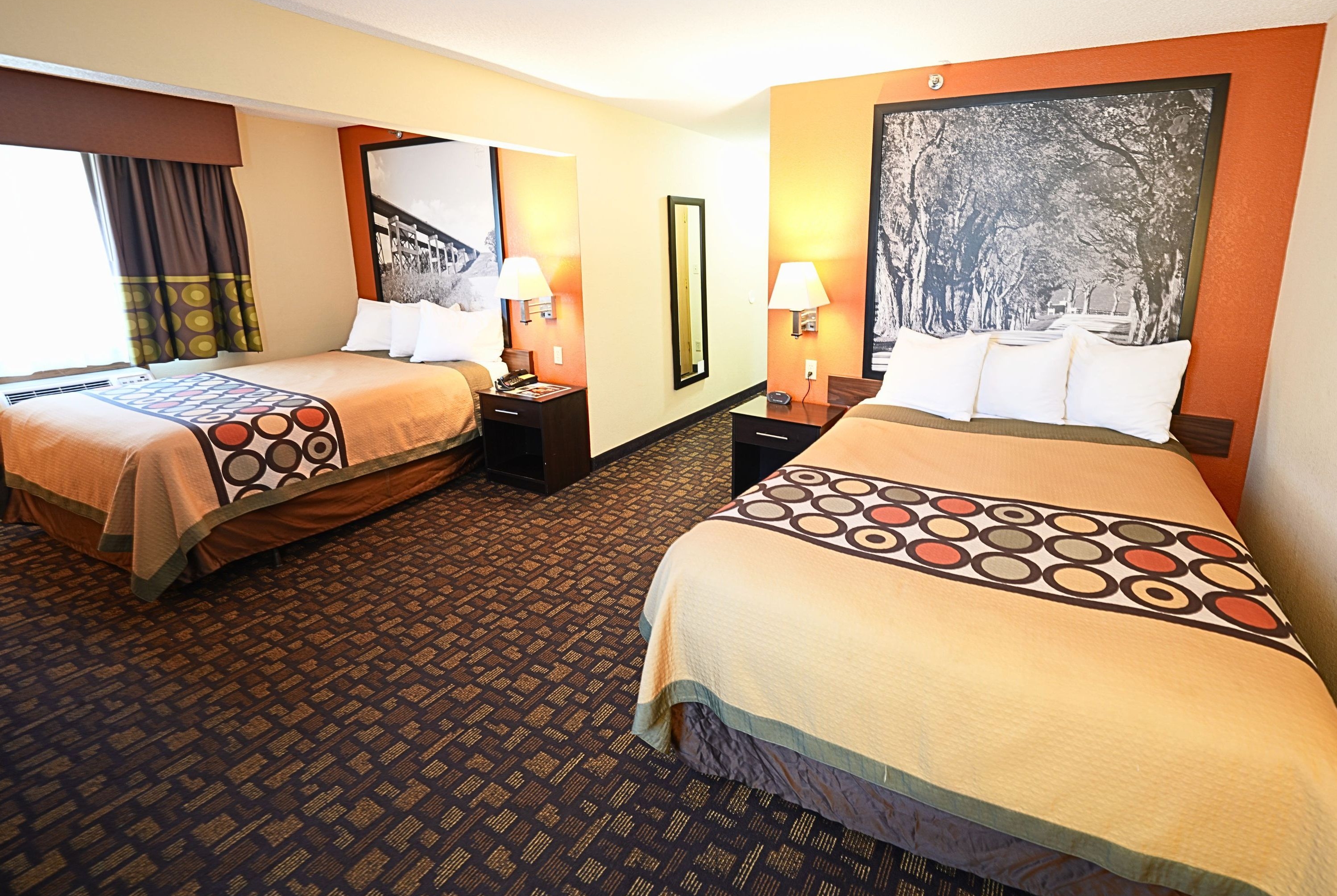 Guest room at the Super 8 by Wyndham Clive IA in Clive, Iowa